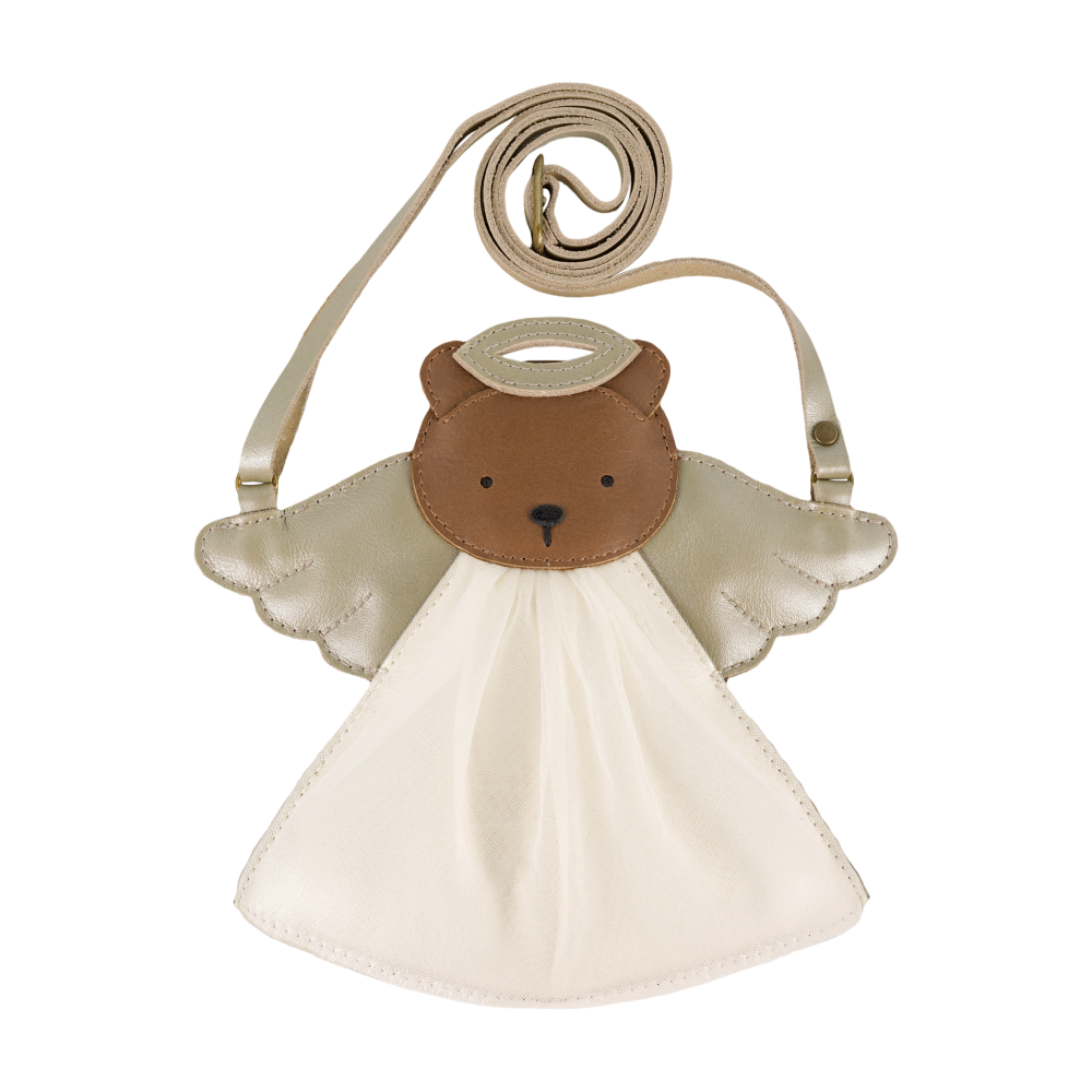 Wonda Purse | Angel Bear | Champagne Metallic Leather