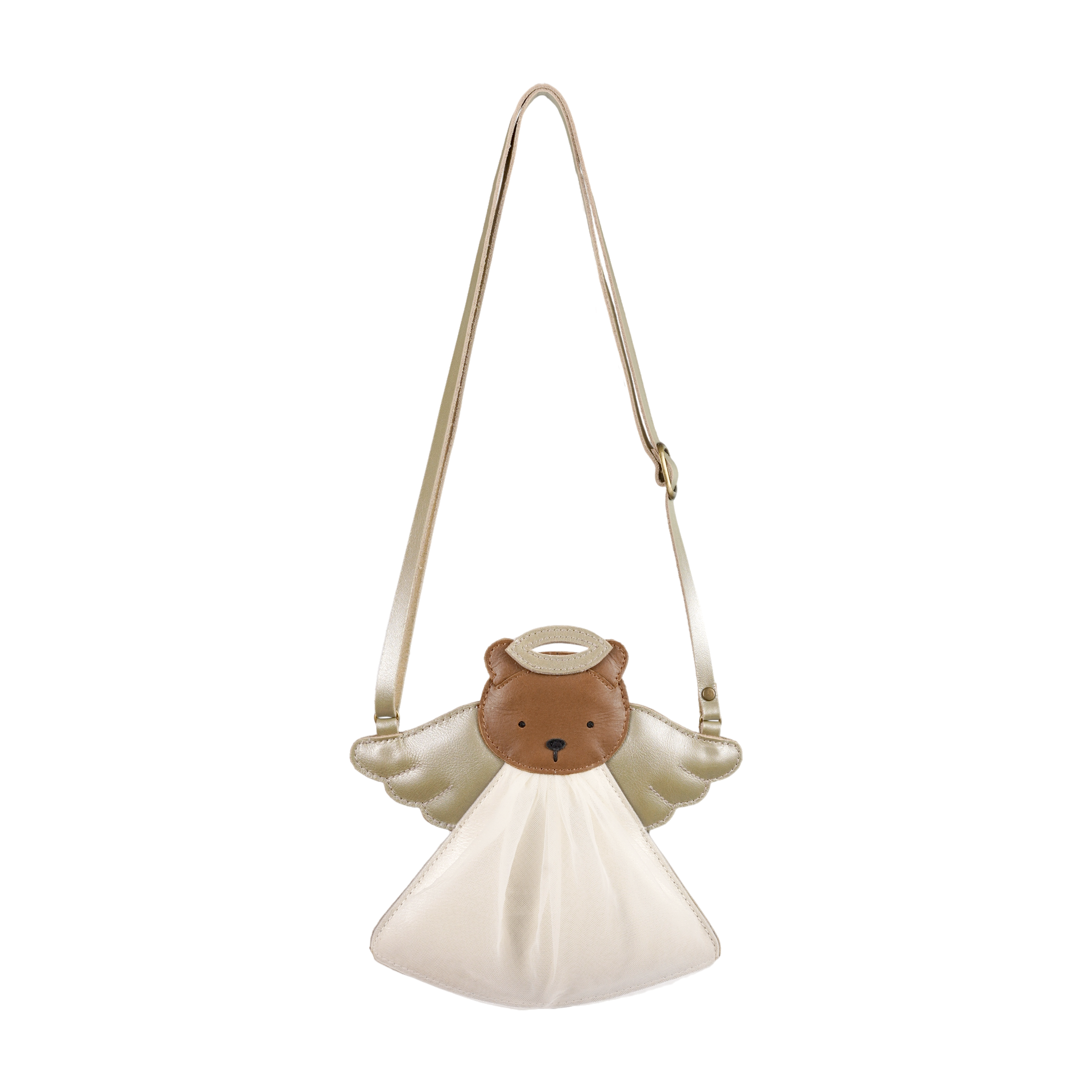 Wonda Purse | Angel Bear | Champagne Metallic Leather