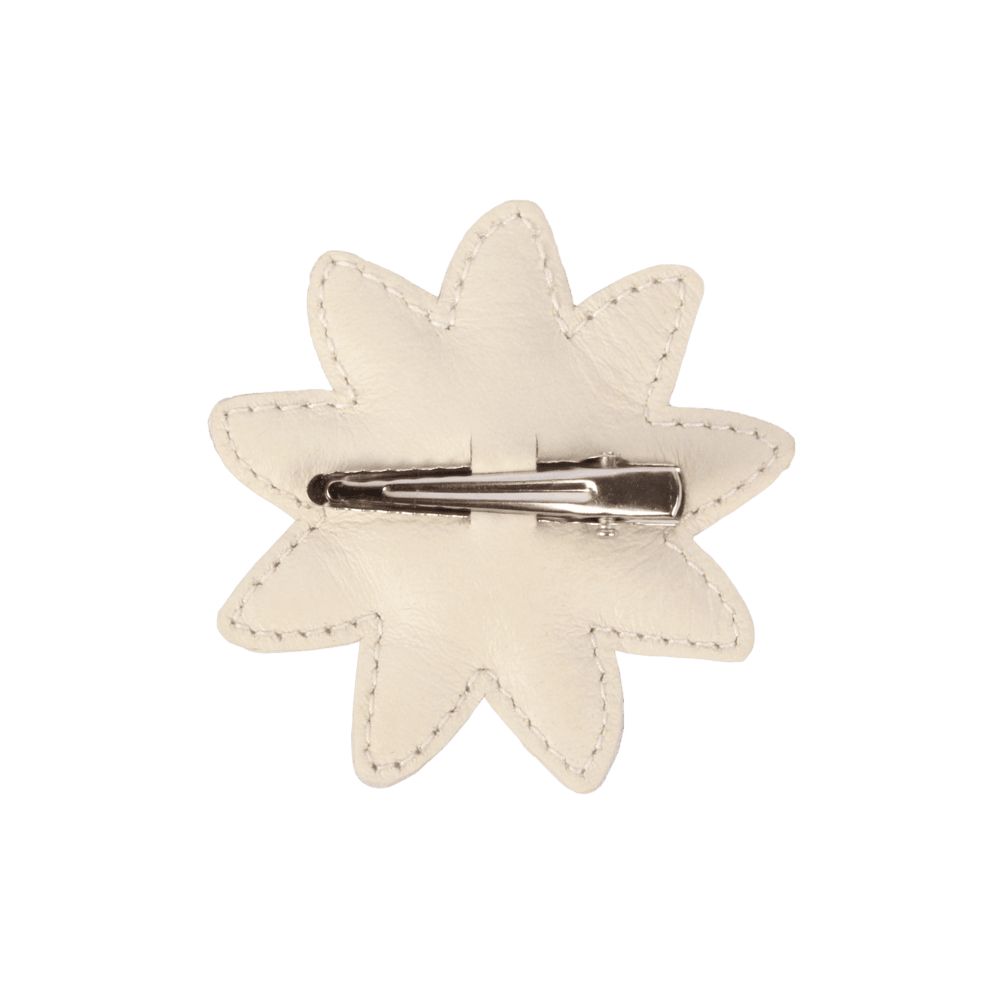 Zaza Fields Hairclip | Daisy | Off White Leather