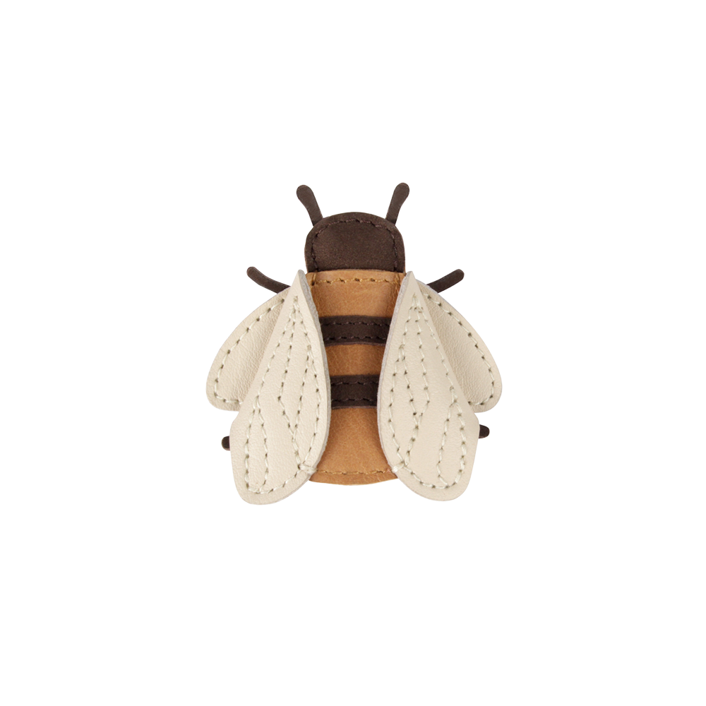Zaza Sky Hairclip | Bee | Camel Classic Leather