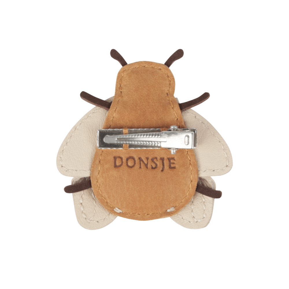 Zaza Sky Hairclip | Bee | Camel Classic Leather