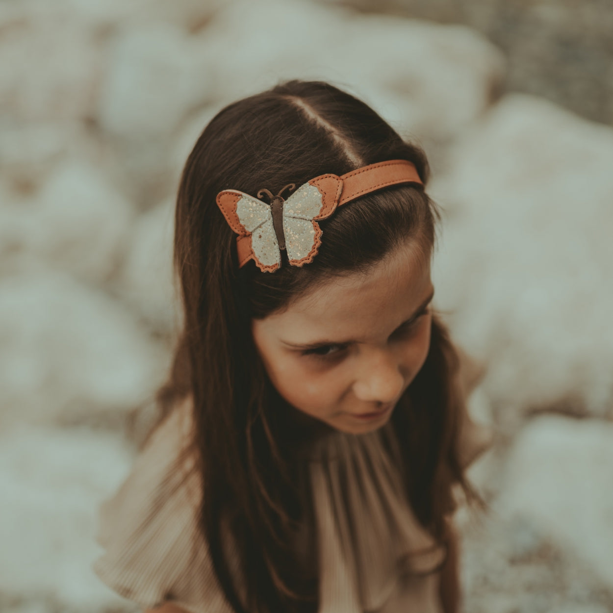 Zaza Headband | Papillon | Walnut Nubuck
