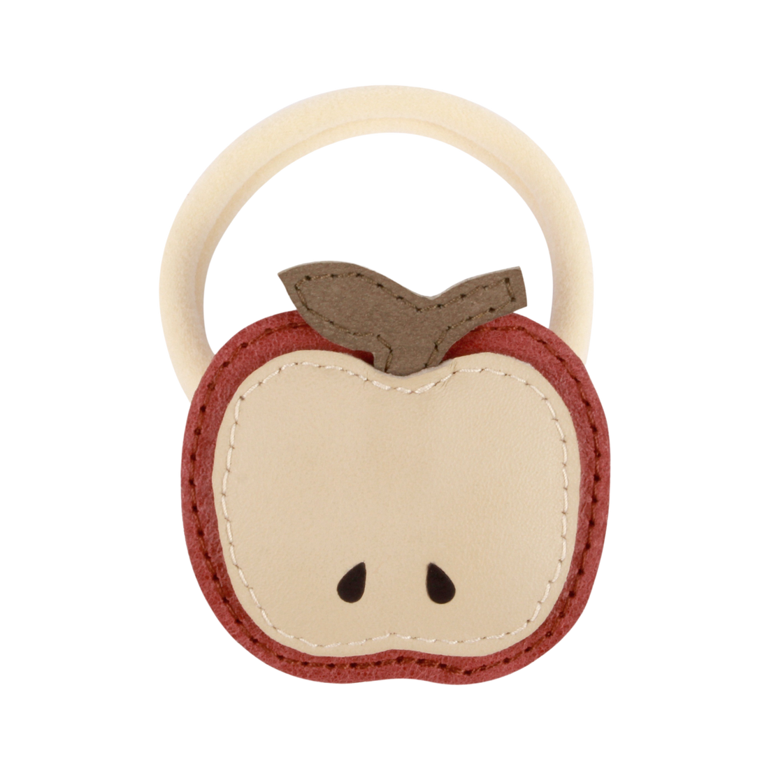 Nanoe Fruit Hair Tie | Apple | Scarlet Classic Leather