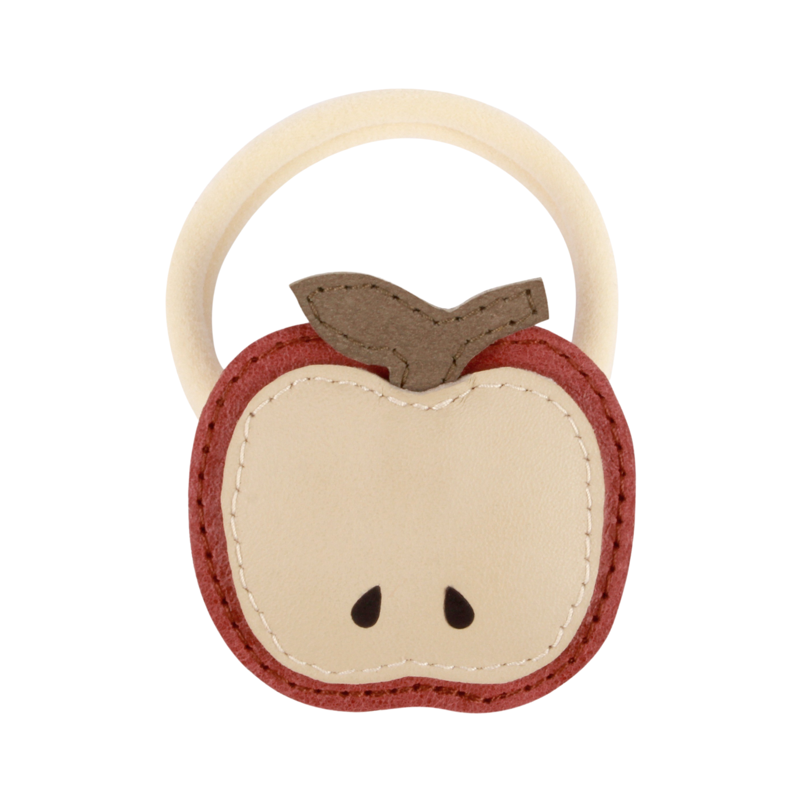 Nanoe Fruit Hair Tie | Apple | Scarlet Classic Leather