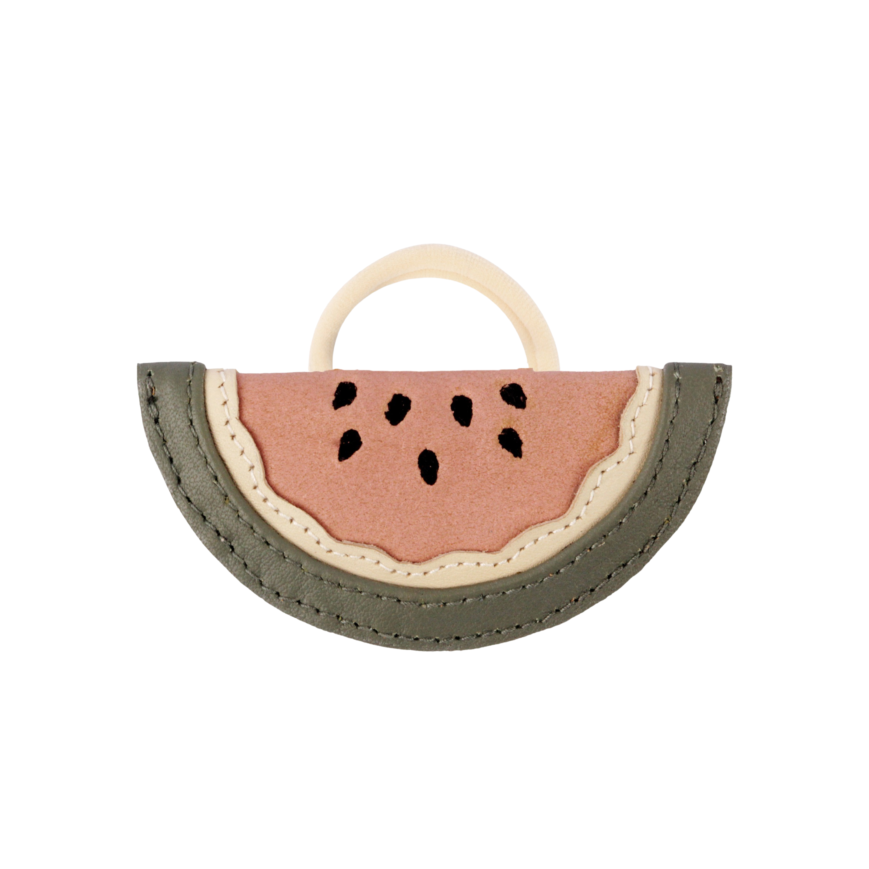 Nanoe Fruit Hair Tie | Watermelon | Rose Dawn Classic Leather