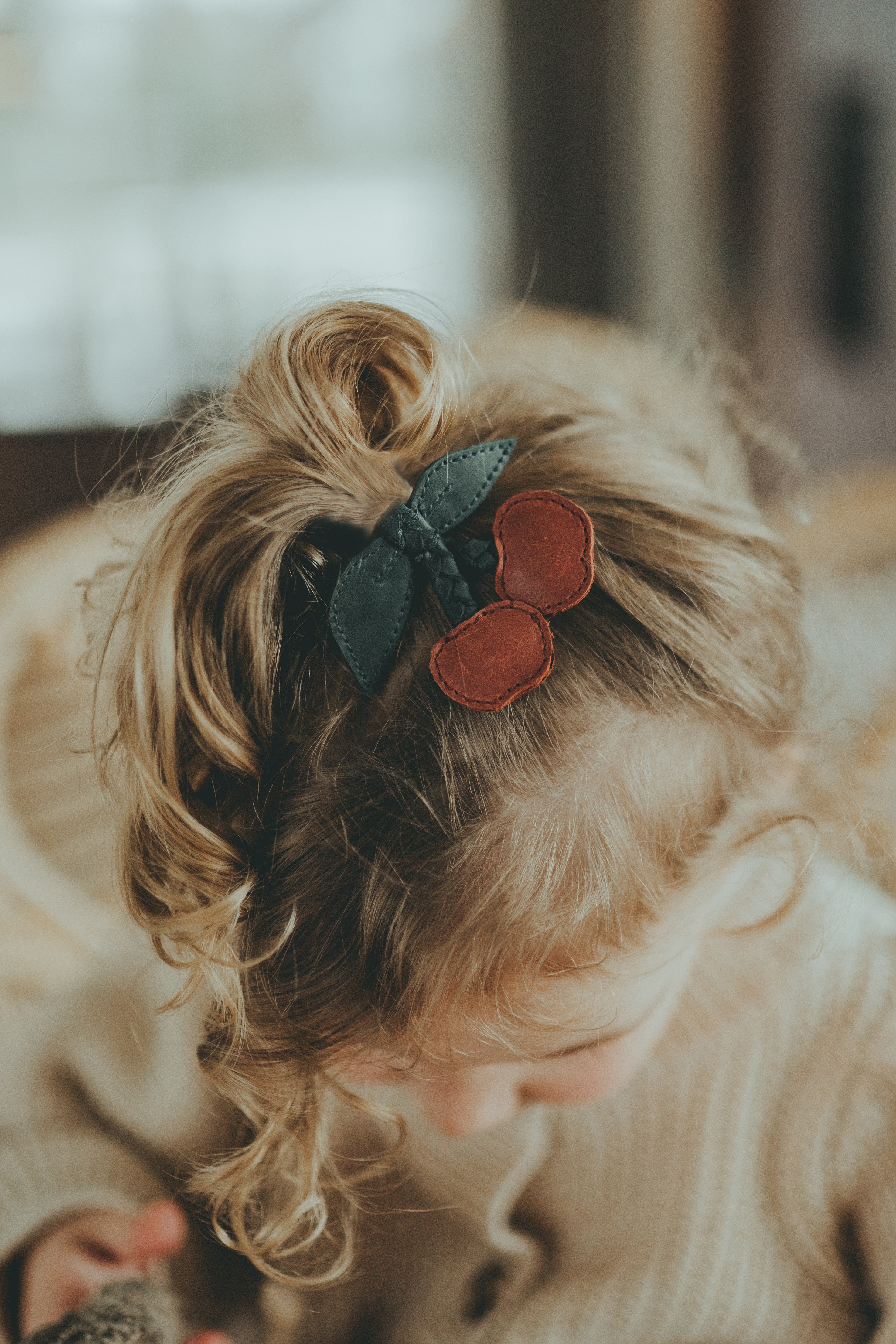 Nanoe Fruit Hair Tie | Cherry | Scarlet Classic Leather