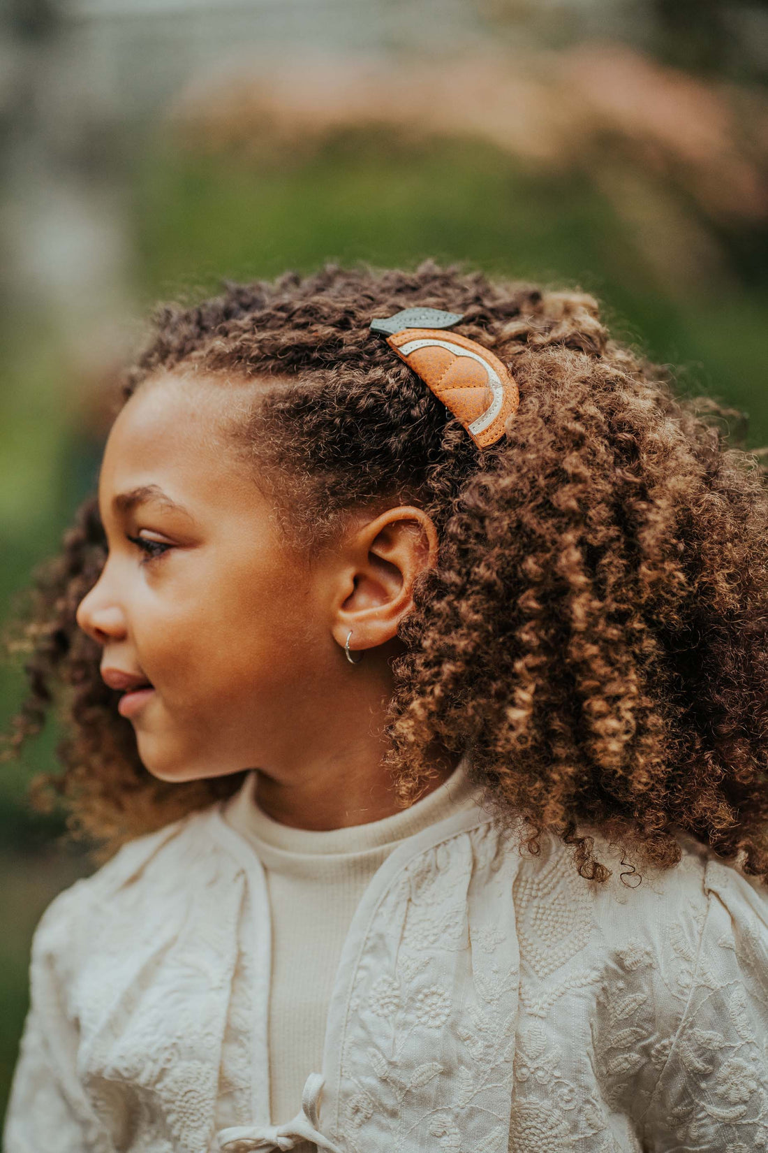 Nanoe Fruit Hair Tie | Arancia | Maple Dotted Nubuck