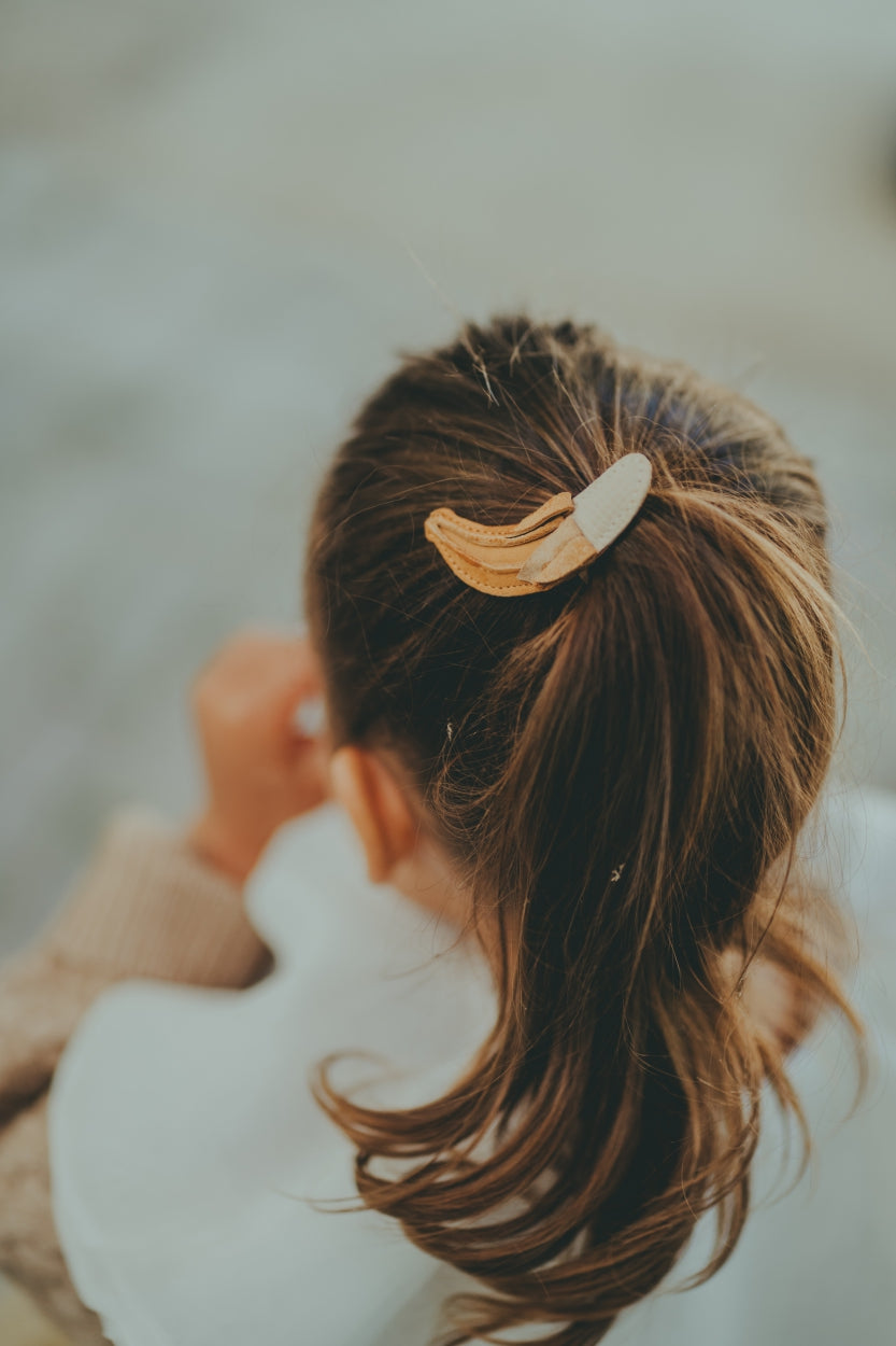 Nanoe Fruit Hairclip | Banana | Caramel Nubuck
