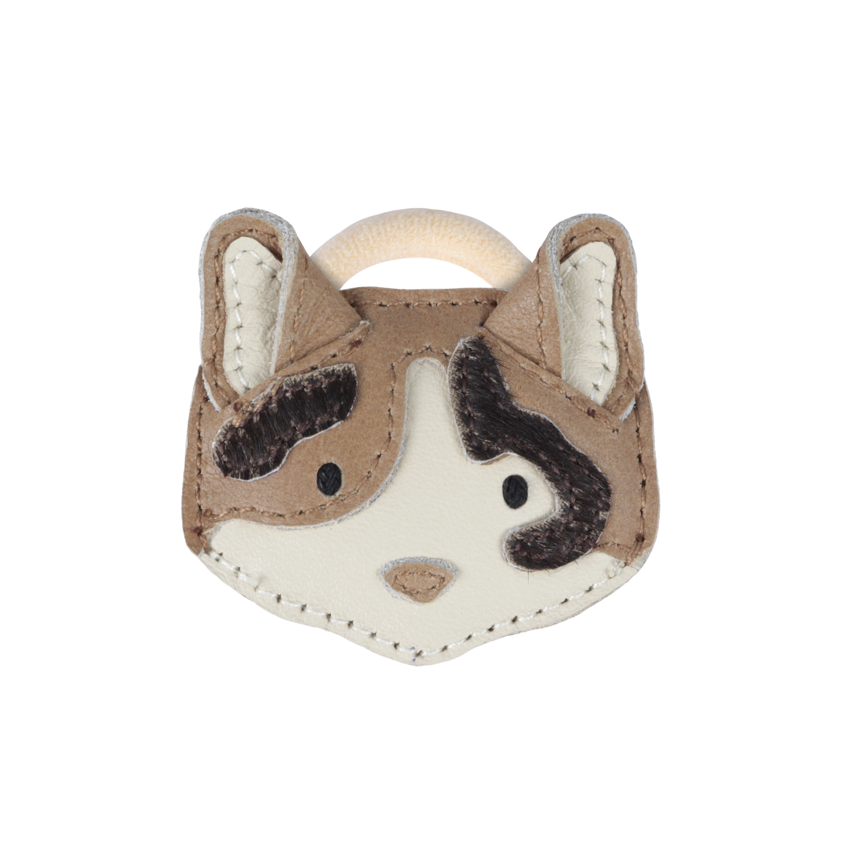 Josy Exclusive Hair Tie | Calico Cat | Nutmeg Leather