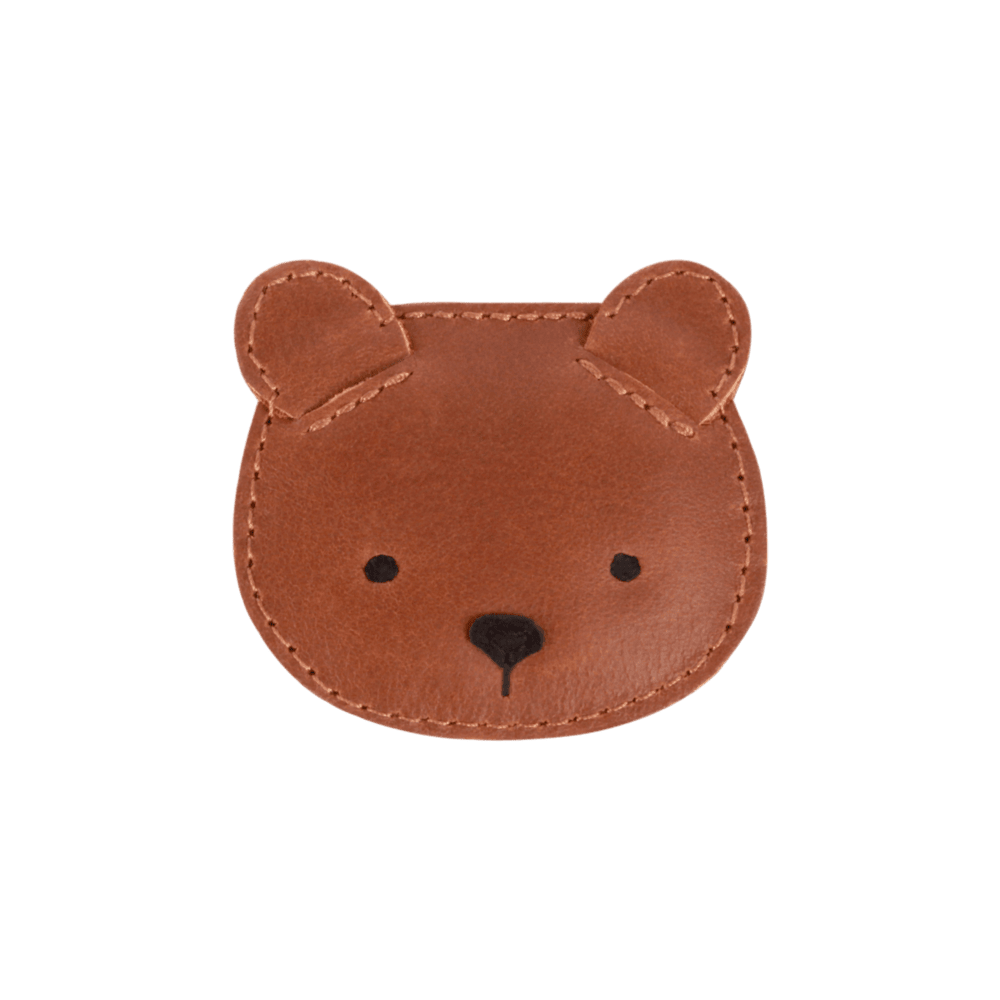 Josy Classic Hairclip | Bear | Cognac Classic Leather
