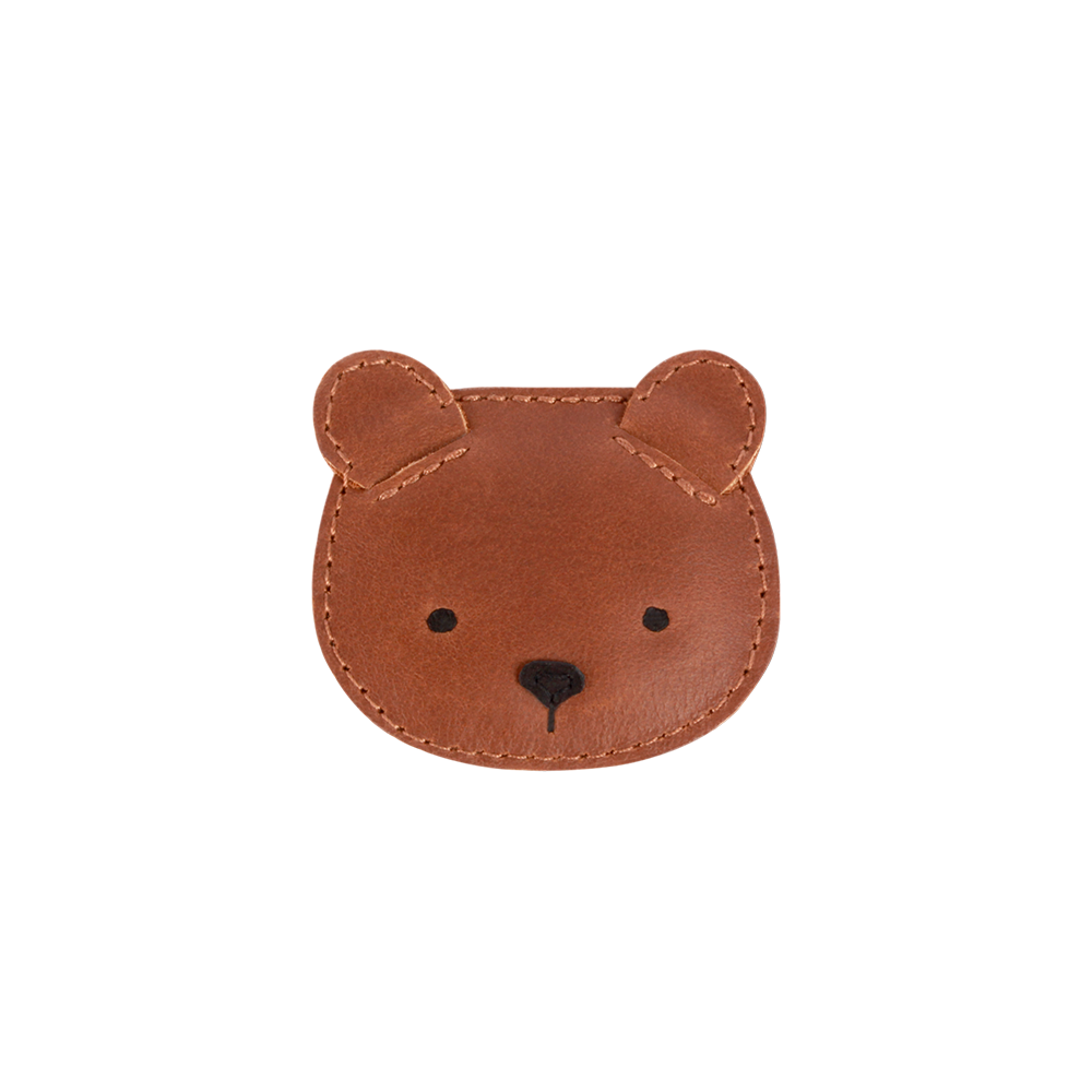 Josy Classic Hairclip | Bear | Cognac Classic Leather