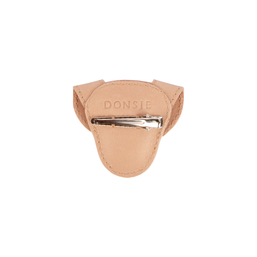 Qosy Classic Hairclip | Dog | Light Rust Leather