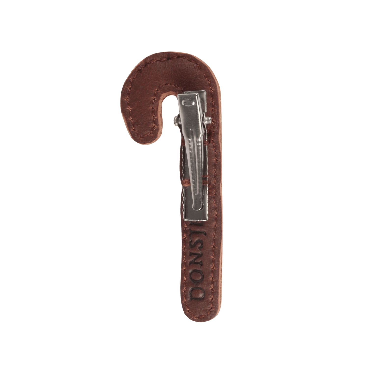 Wonda Hairclip | Candy Cane | Burgundy Classic Leather