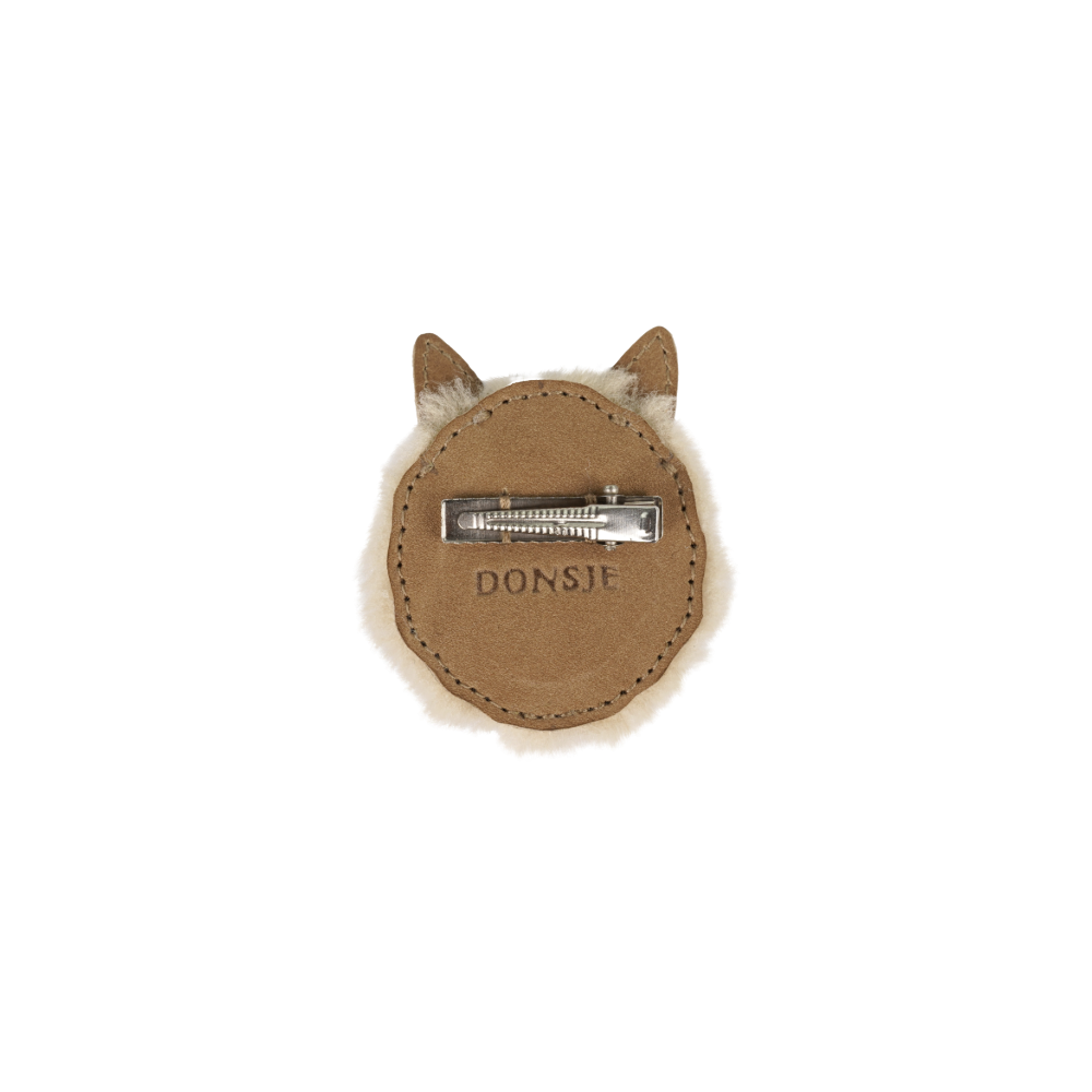 Josy Exclusive Hairclip | Alpaca | Beige Curly Faux Fur