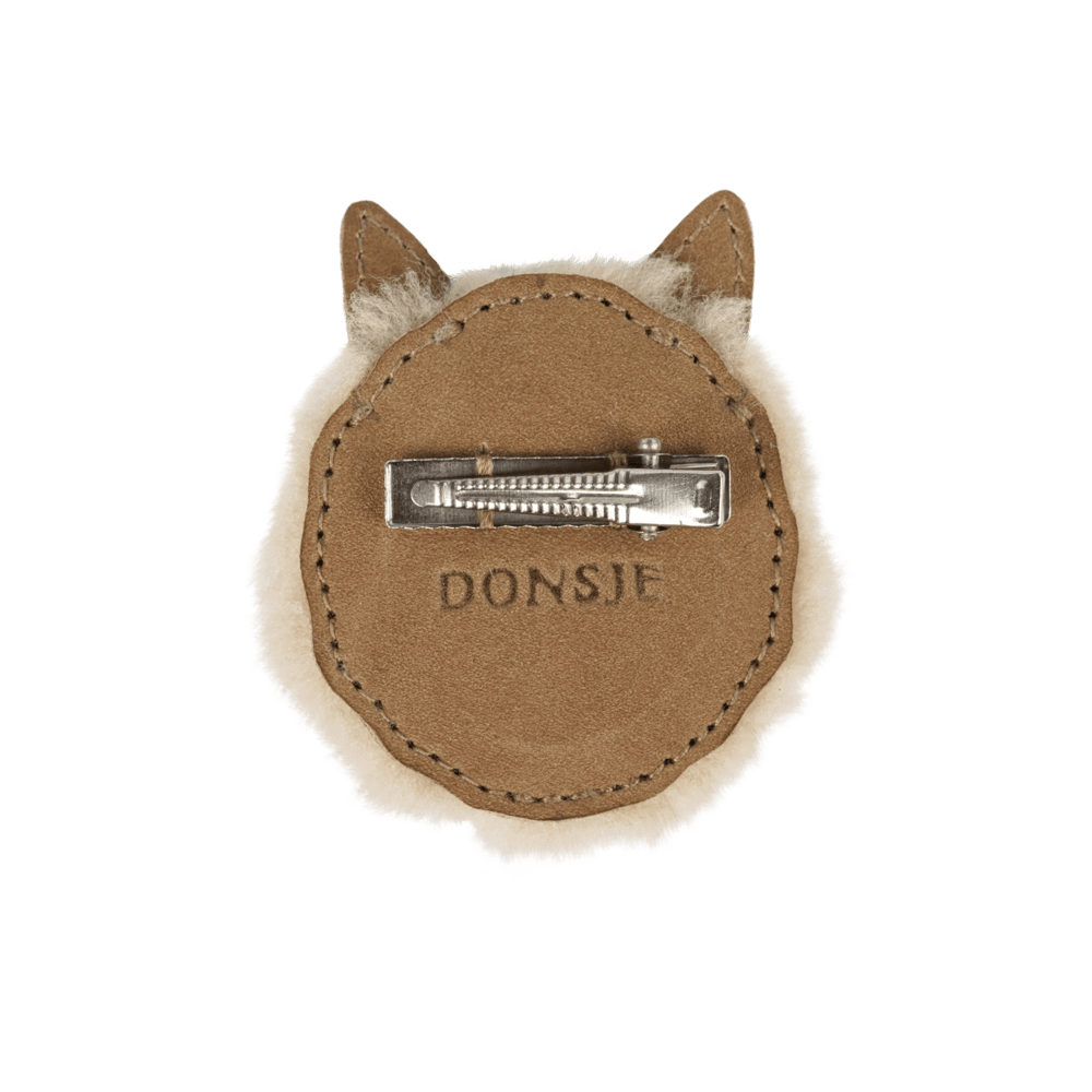 Josy Exclusive Hairclip | Alpaca | Beige Curly Faux Fur