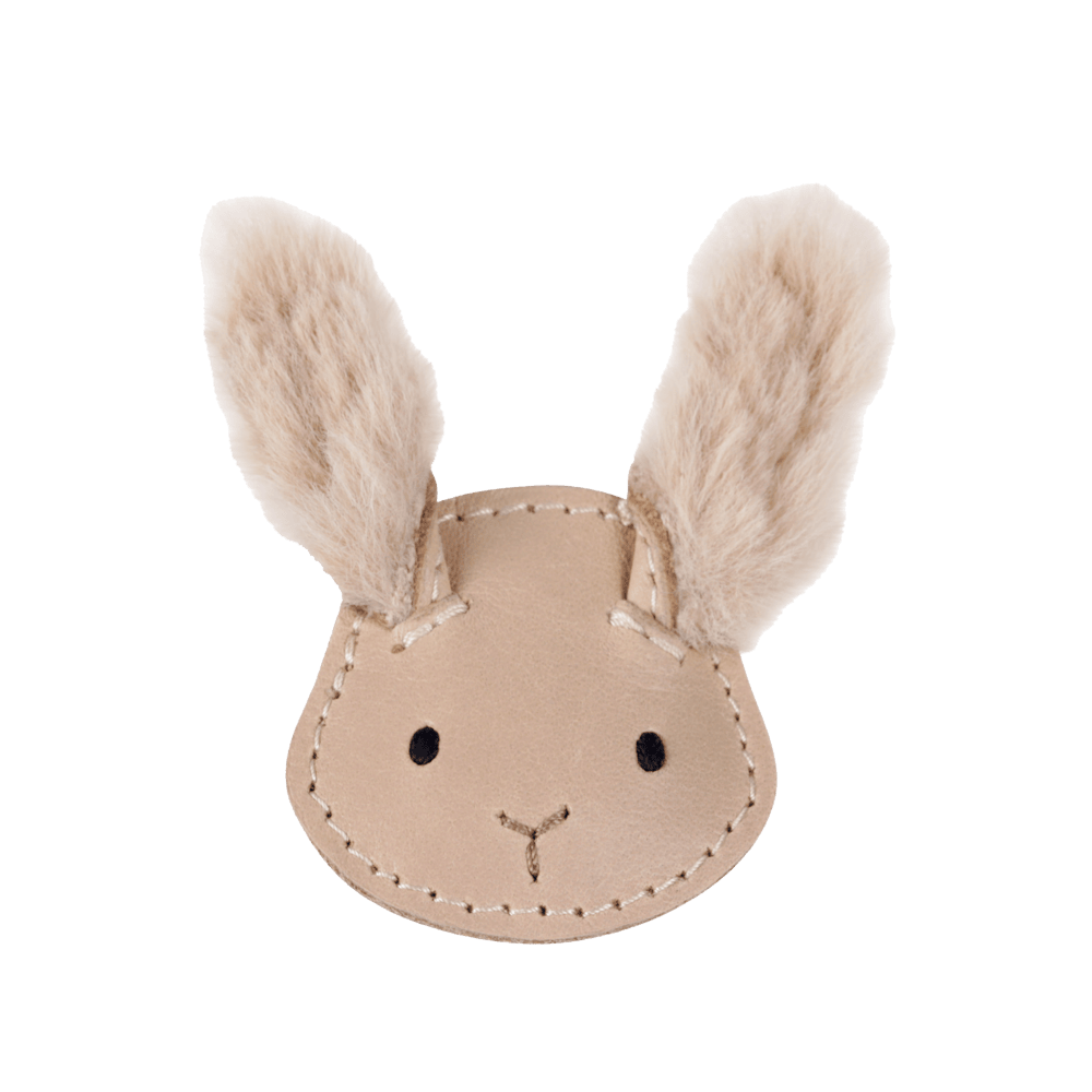 Josy Exclusive Hairclip | Fluffy Bunny | Light Rust Leather