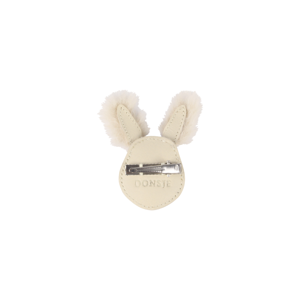 Josy Exclusive Hairclip | Rabbit | Cream Leather