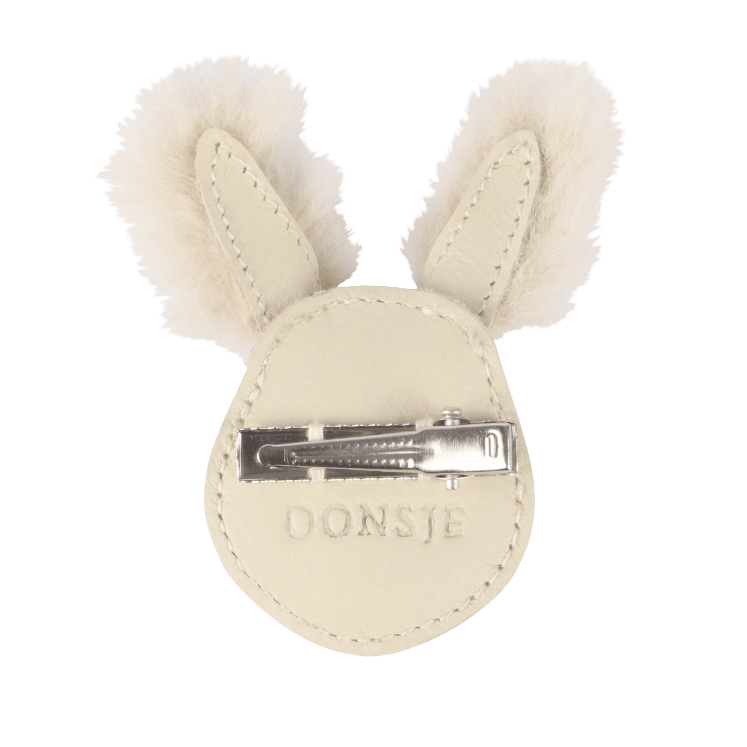Josy Exclusive Hairclip | Rabbit | Cream Leather