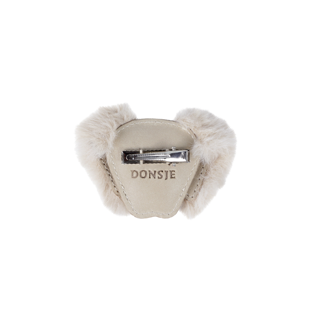 Josy Exclusive Hairclip | Golden Retriever | Ivory Classic Leather