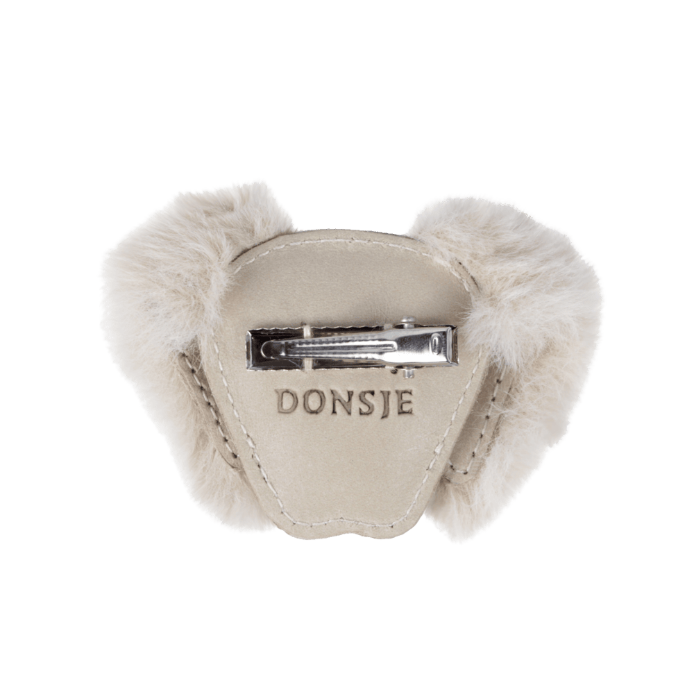 Josy Exclusive Hairclip | Golden Retriever | Ivory Classic Leather