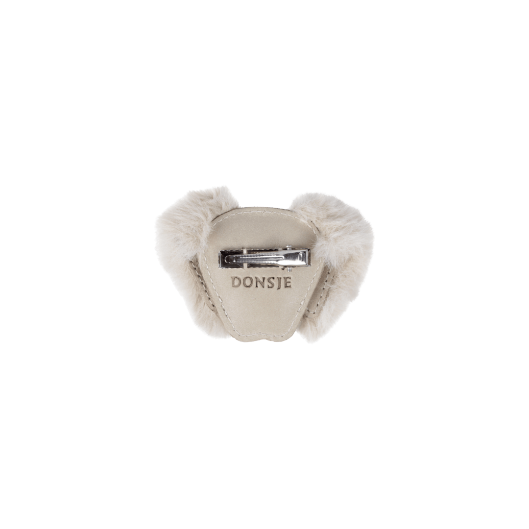 Josy Exclusive Hairclip | Golden Retriever | Ivory Classic Leather