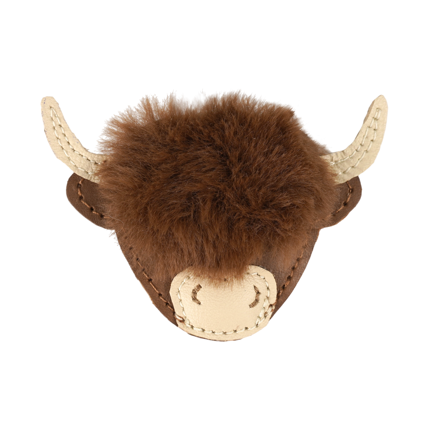 Josy Exclusive Hairclip | Highlander Cow | Cognac Classic Leather