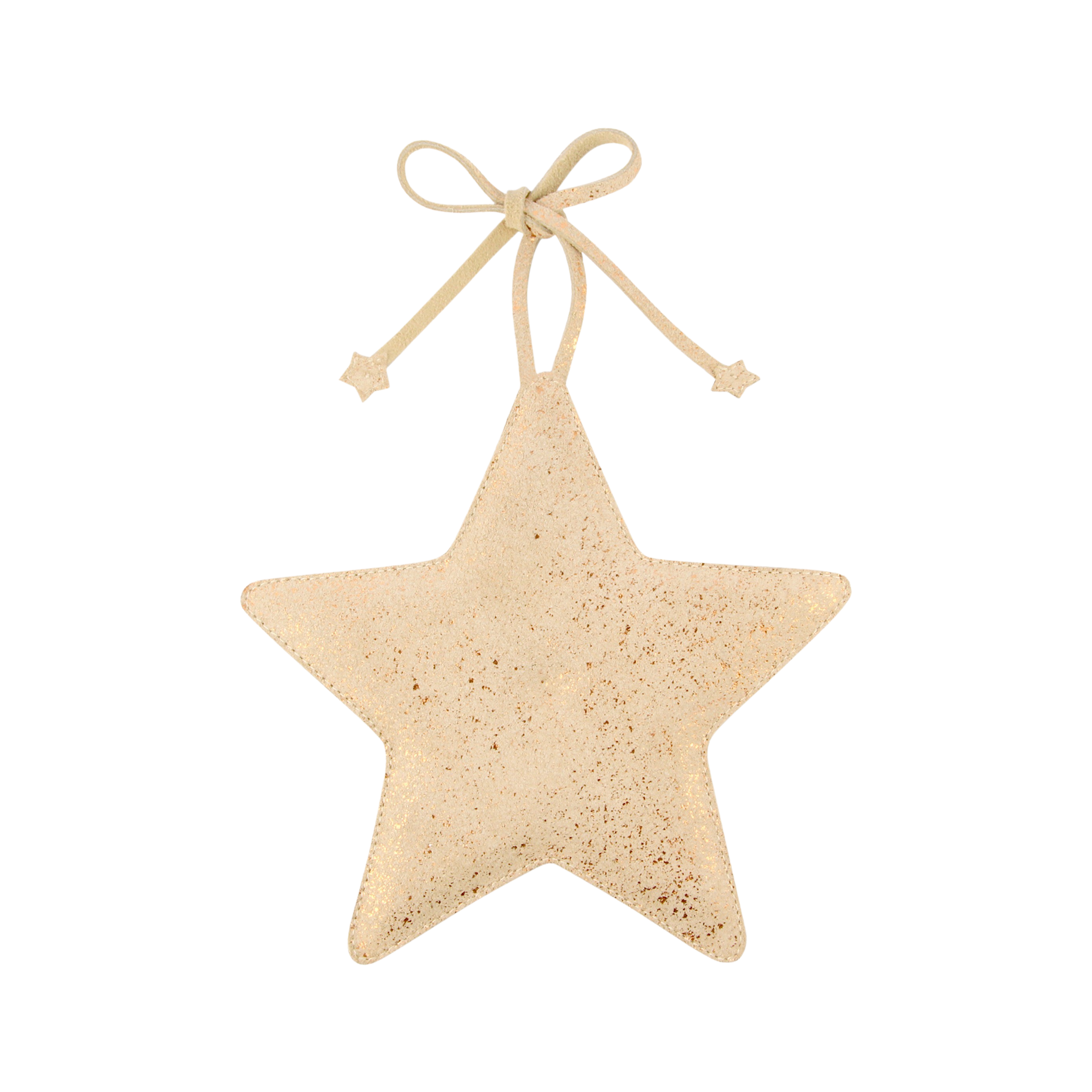 Lappy Cradle Hanger | Star | Cream Metallic Suede