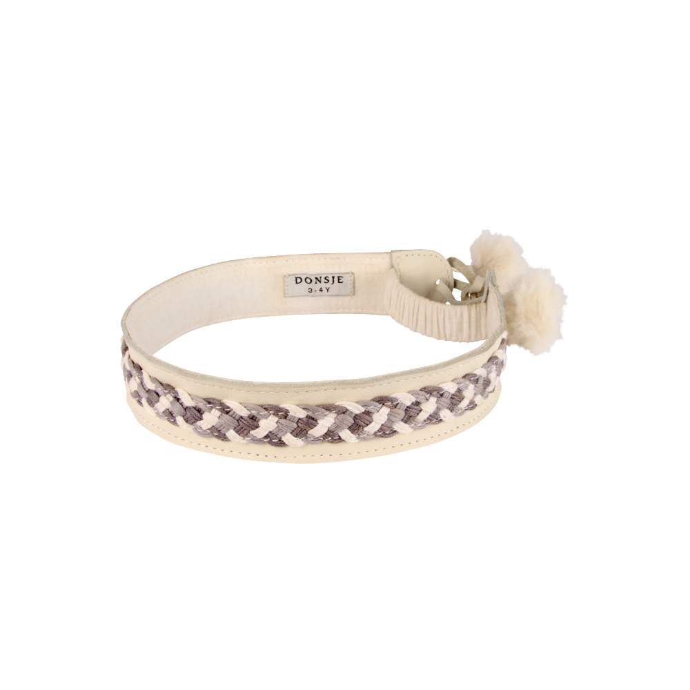 Nini Headband | Off White Leather