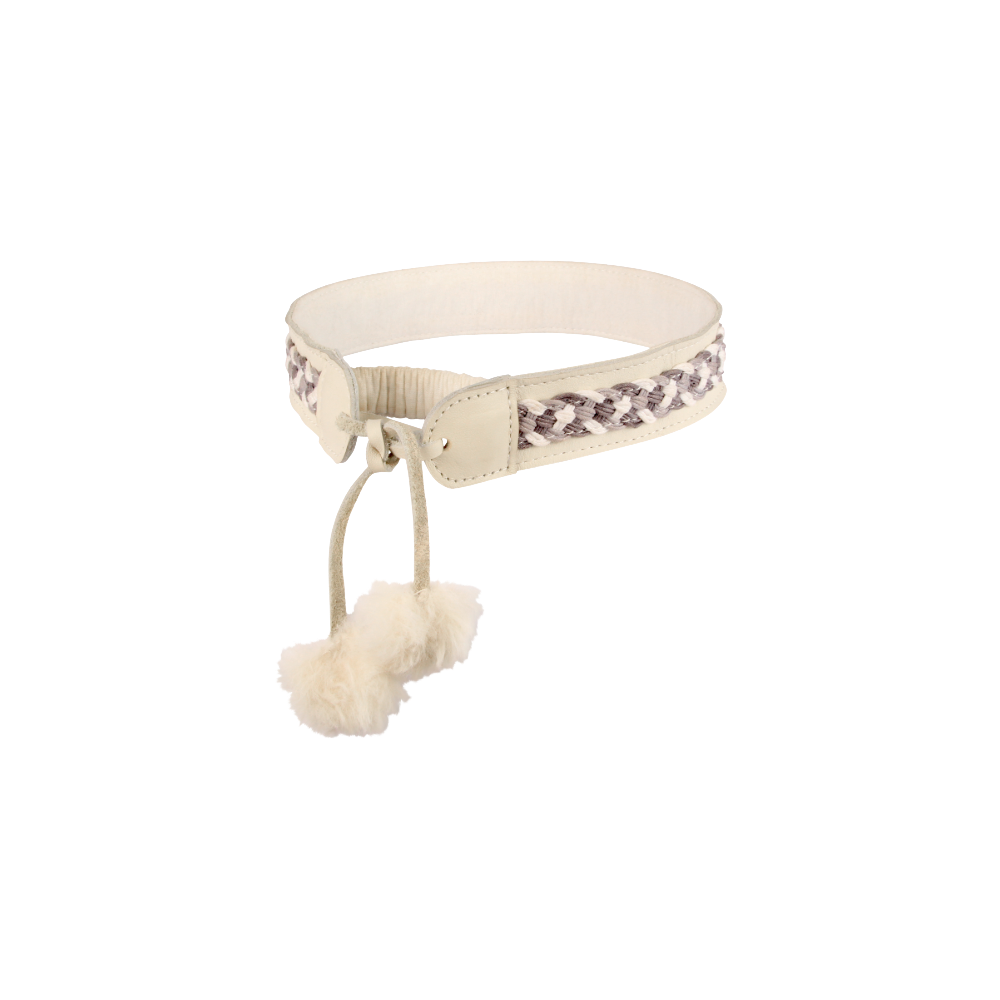 Nini Headband | Off White Leather