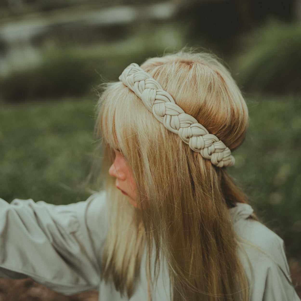 Senzay Headband | Cream Sheep Leather