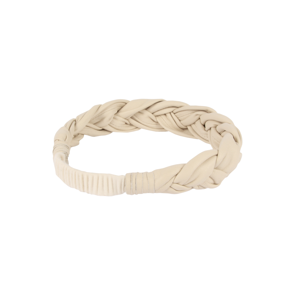 Senzay Headband | Cream Sheep Leather