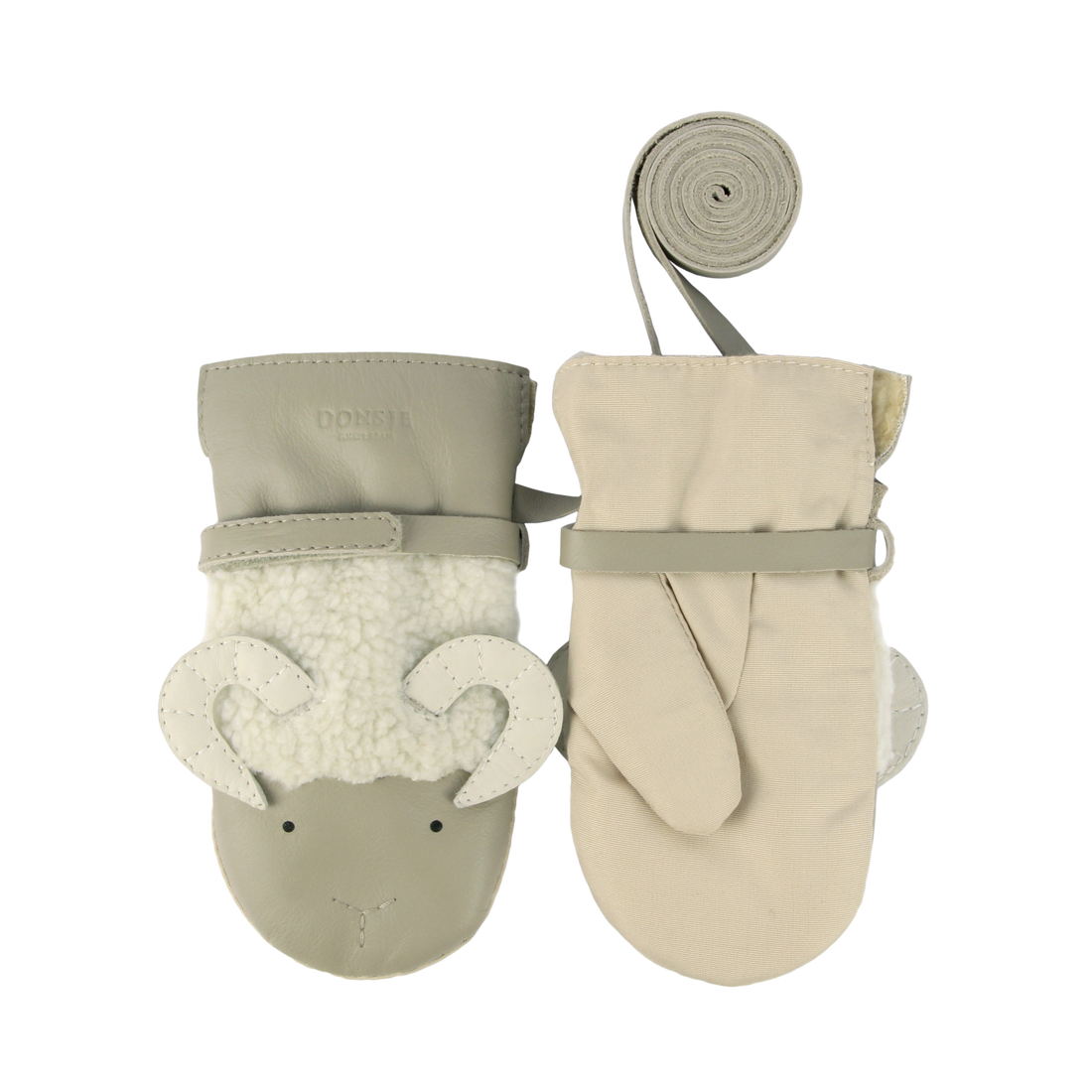Kapi Exclusive Mittens | Ram | Light Stone Leather