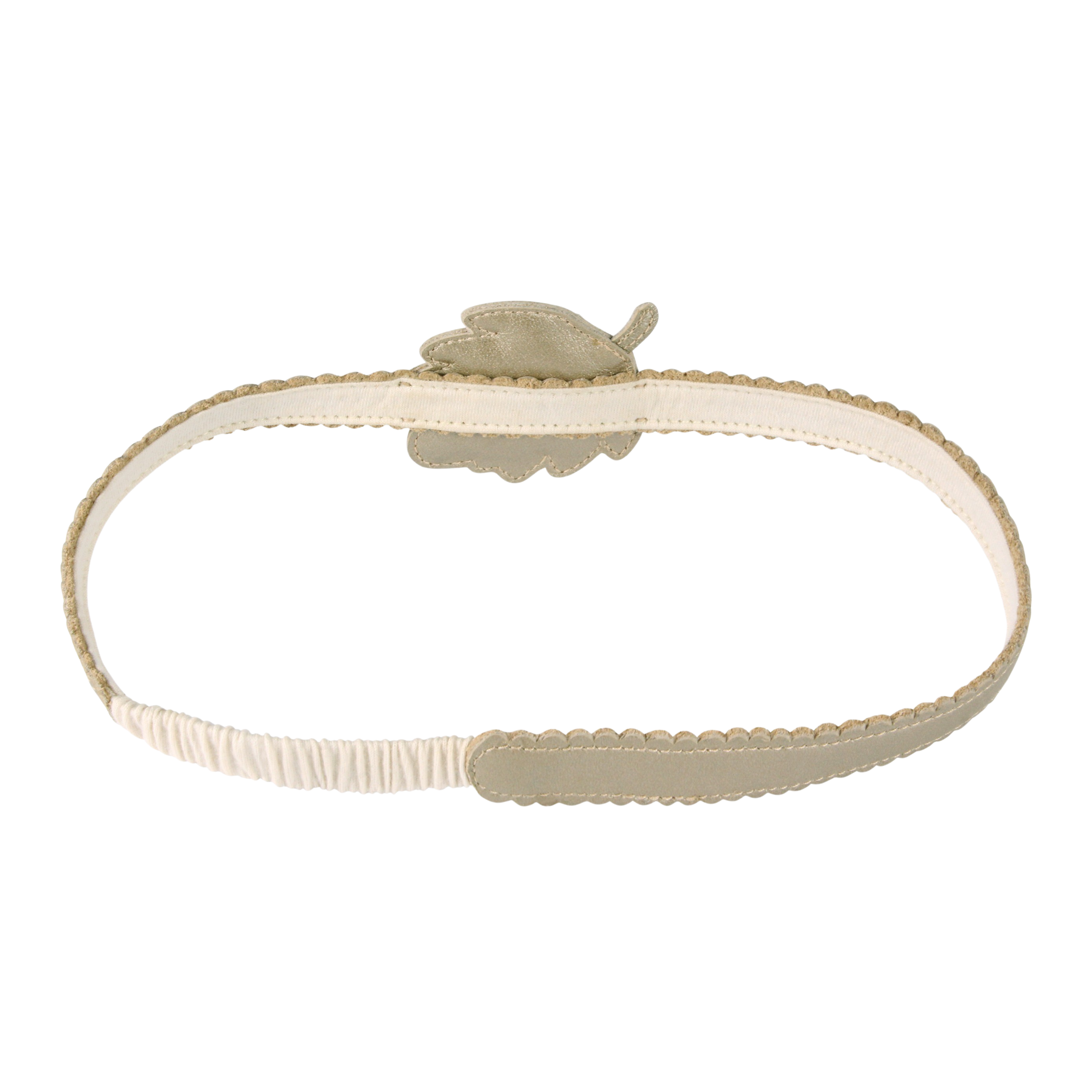 Wonda Headband | Pine Cone | Champagne Metallic Leather