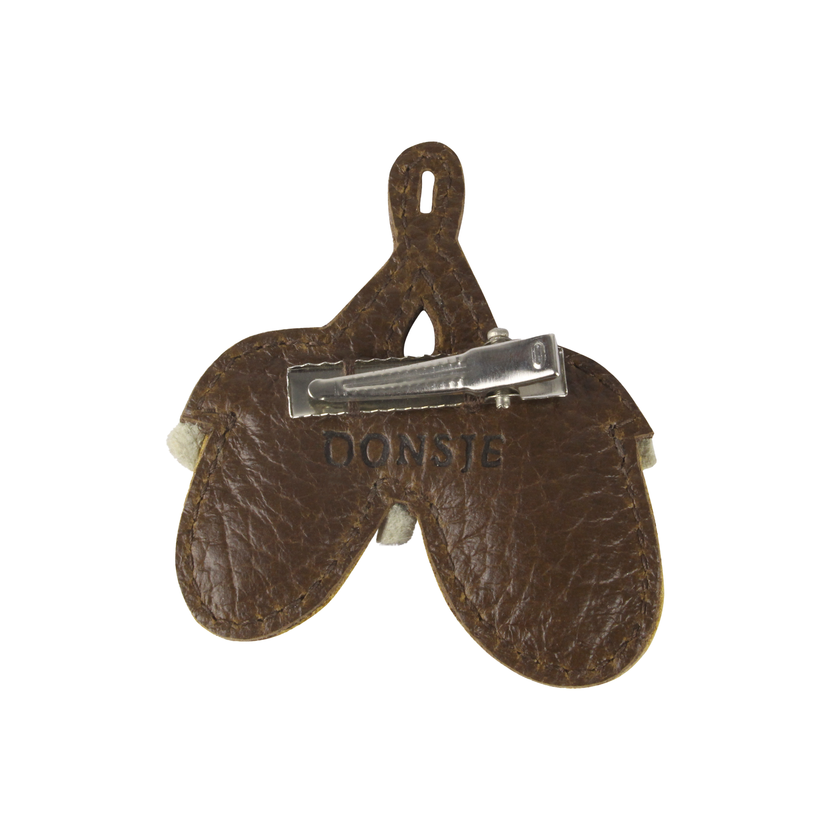 Wonda Hairclip | Acorn | Brown Grain Leather