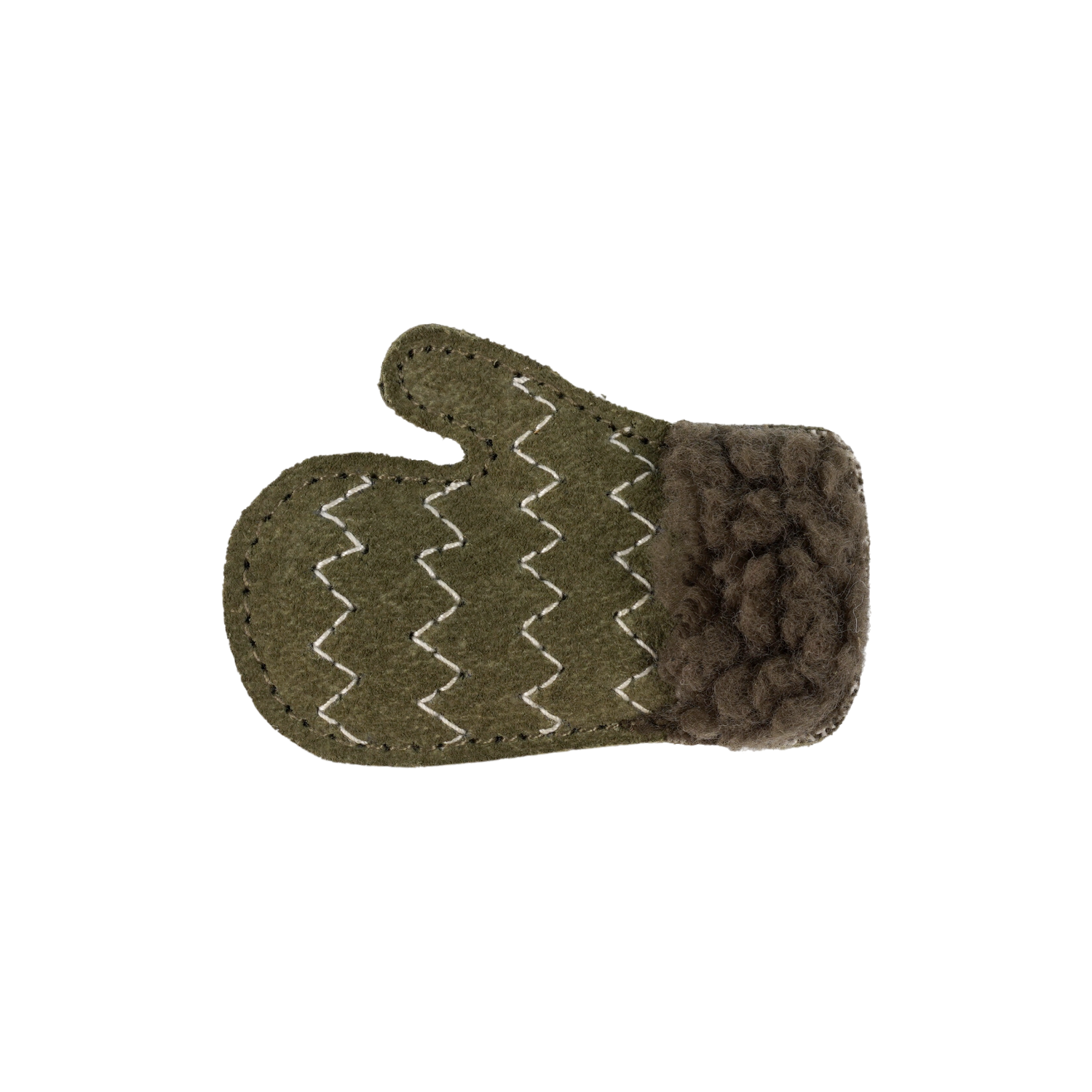 Wonda Hairclip | Mitten | Army Suede