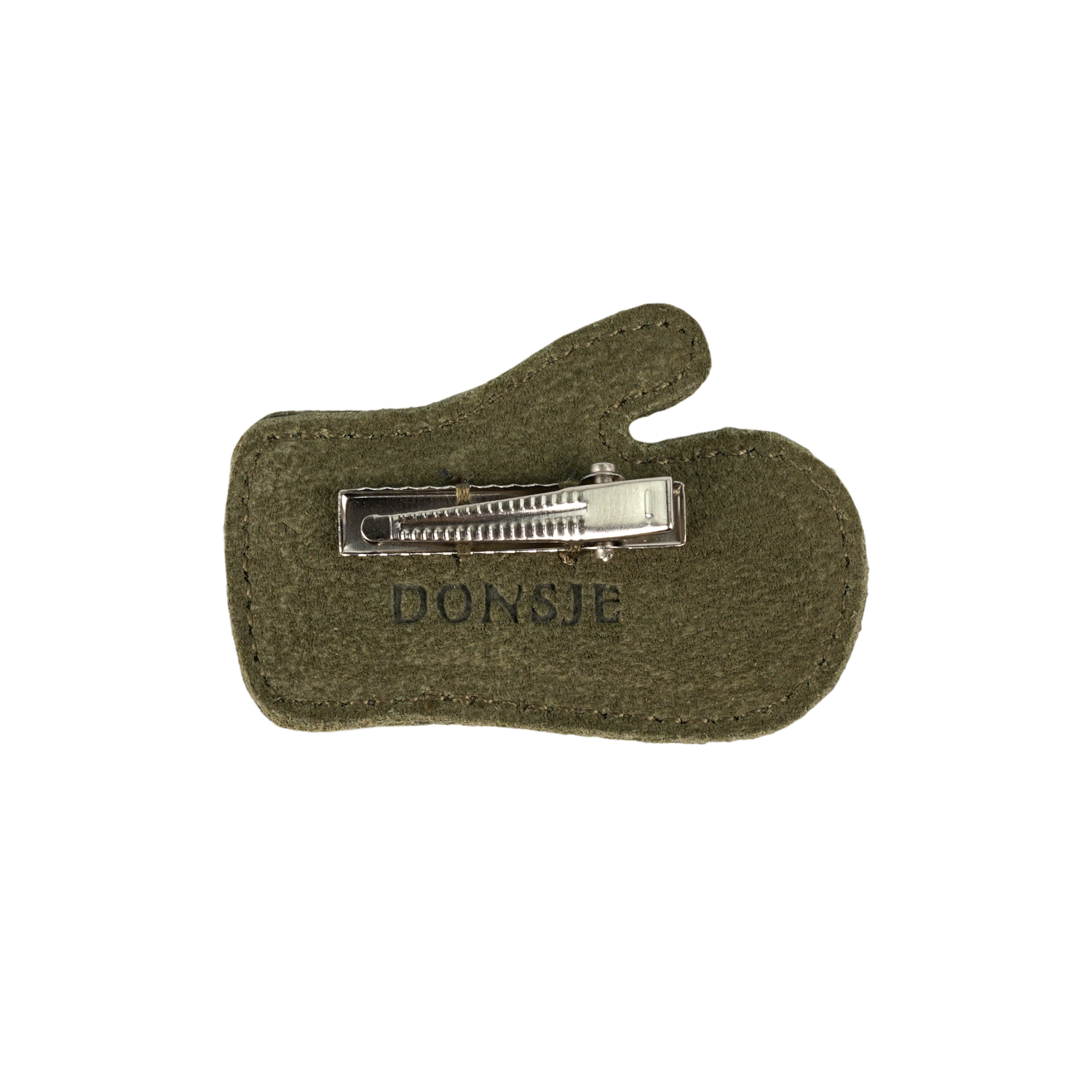 Wonda Hairclip | Mitten | Army Suede
