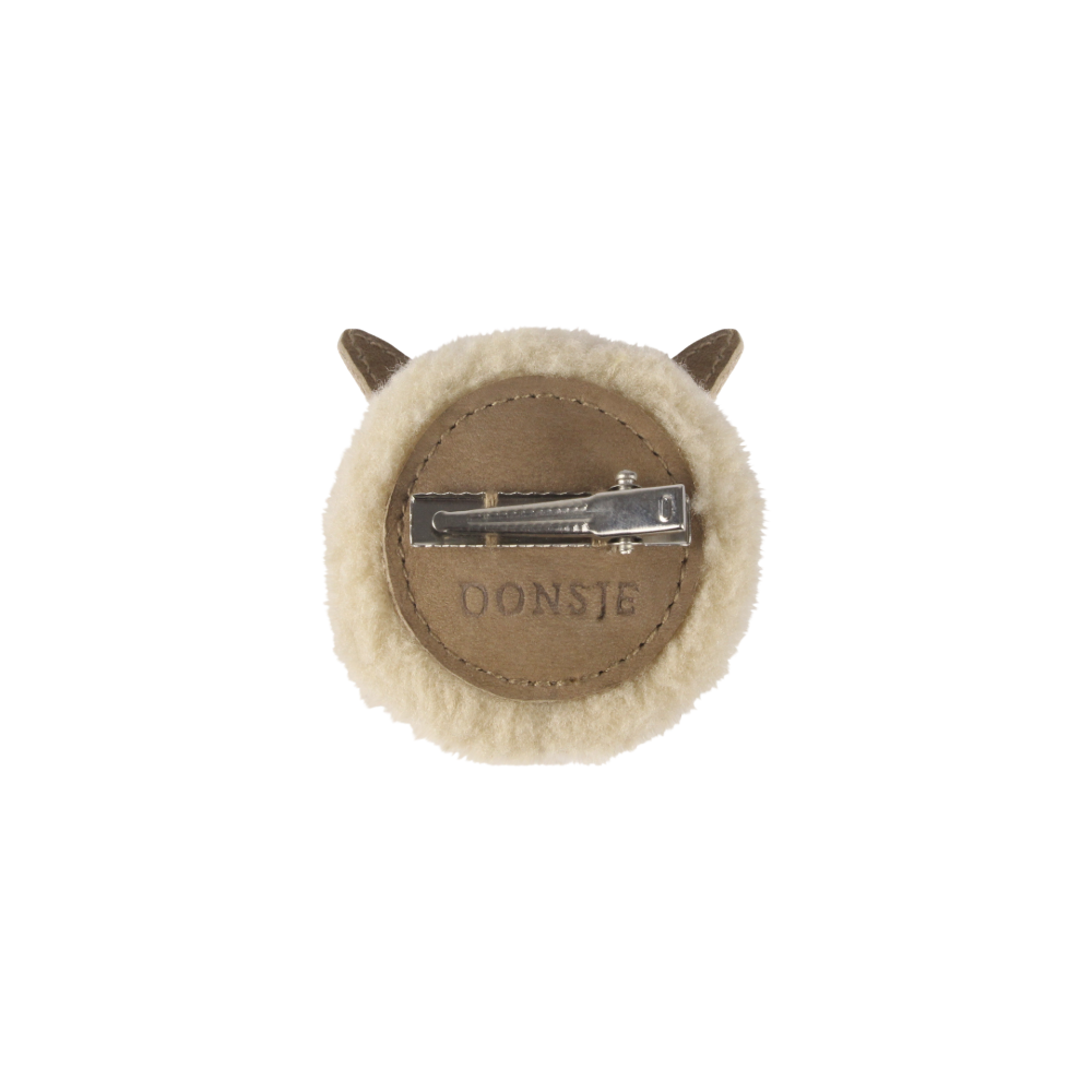 Ploto Hairclip | Alpaca | Beige Curly Faux Fur