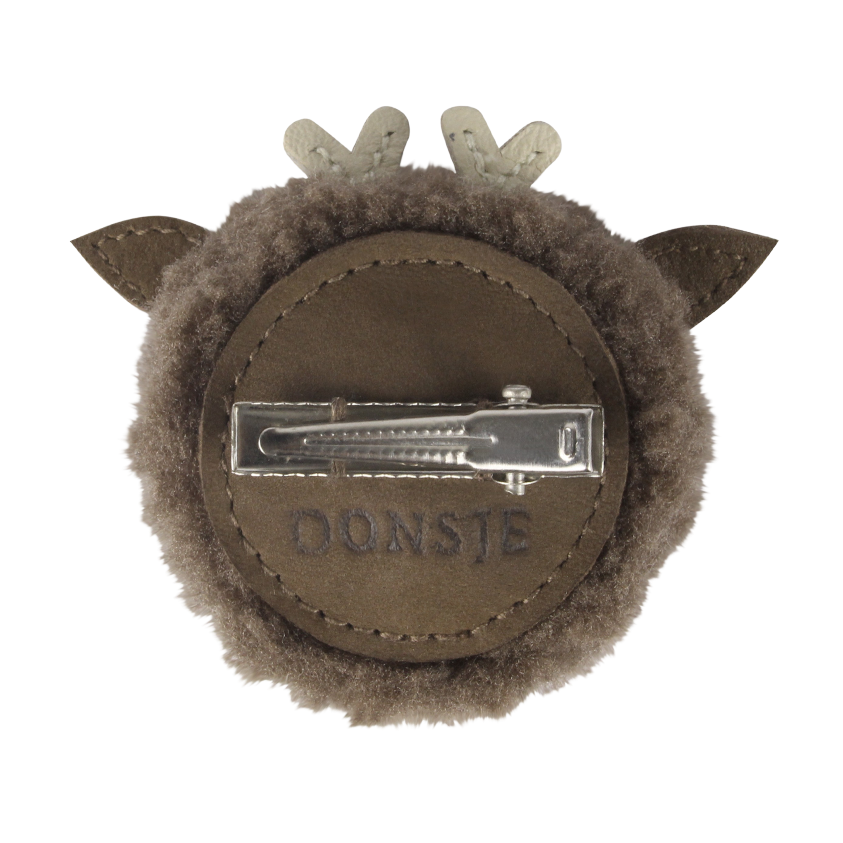 Ploto Hairclip | Stag | Hazelnut Curly Faux Fur