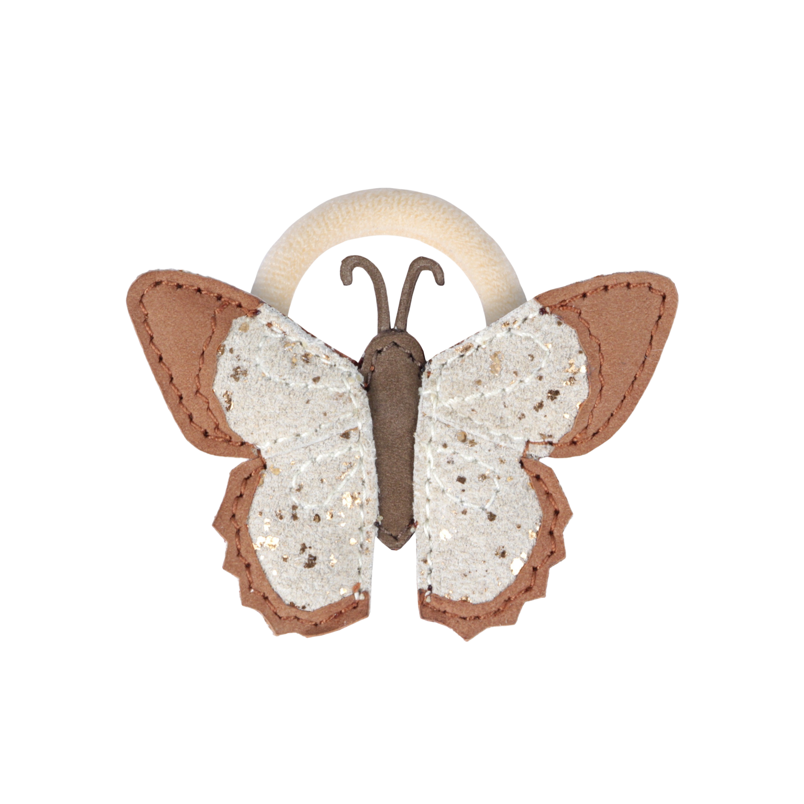 Zaza Sky Hair Tie | Papillon | Walnut Nubuck