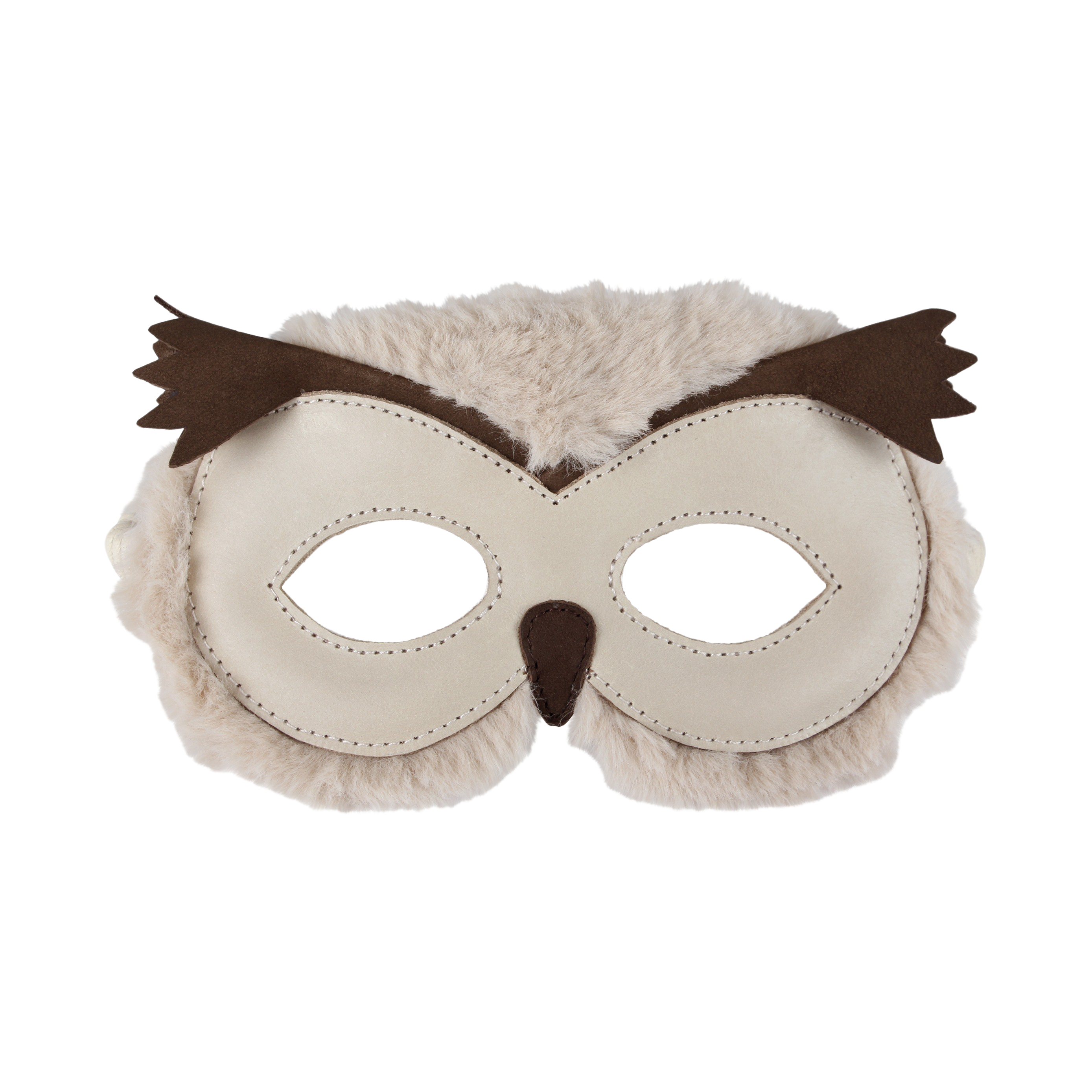 Tieri Mask | Owl | Ivory Classic Leather