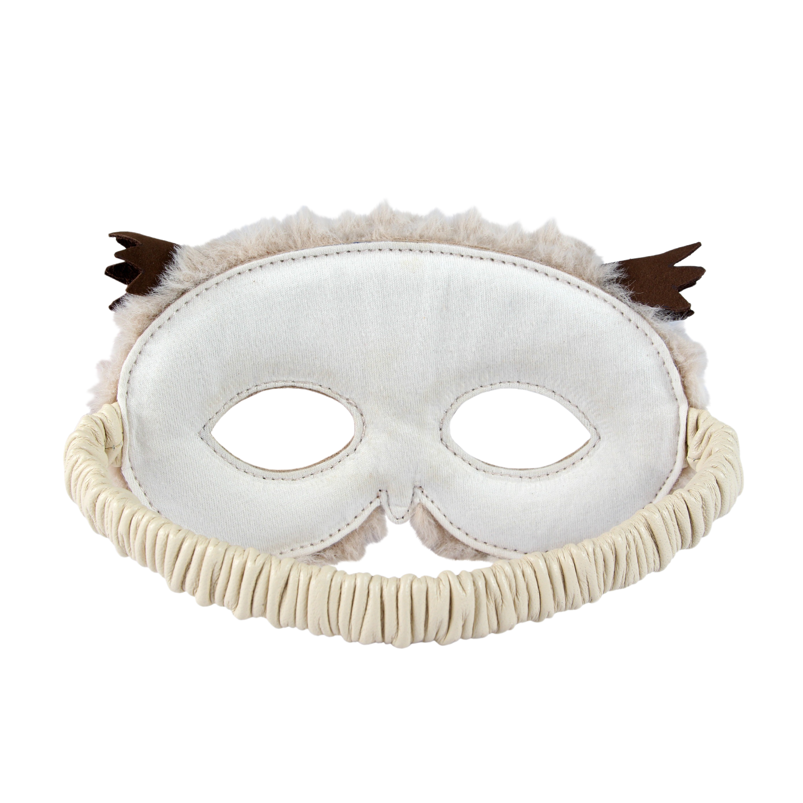 Tieri Mask | Owl | Ivory Classic Leather