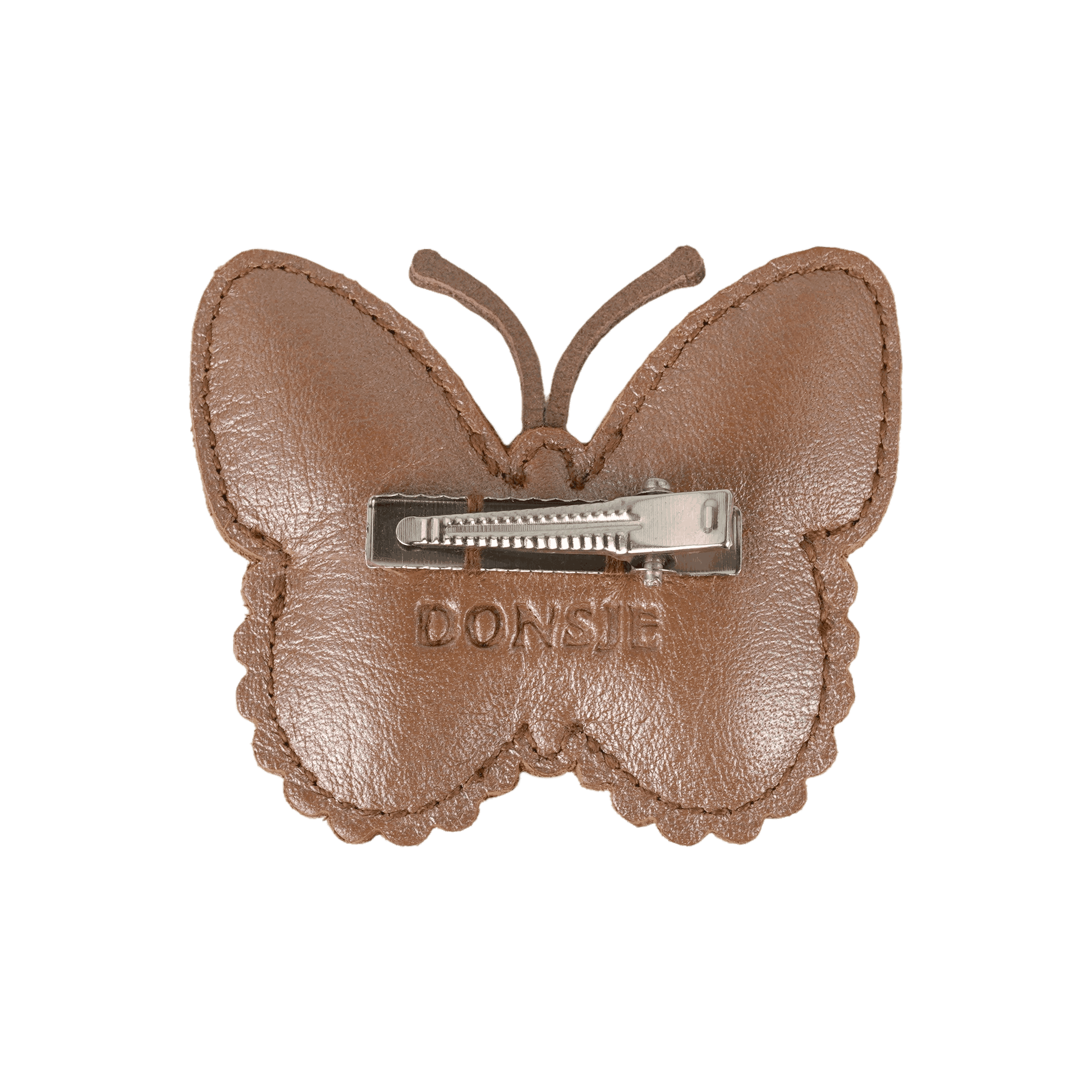 Qalja Clip | Vlinder | Clay Metallic Leather