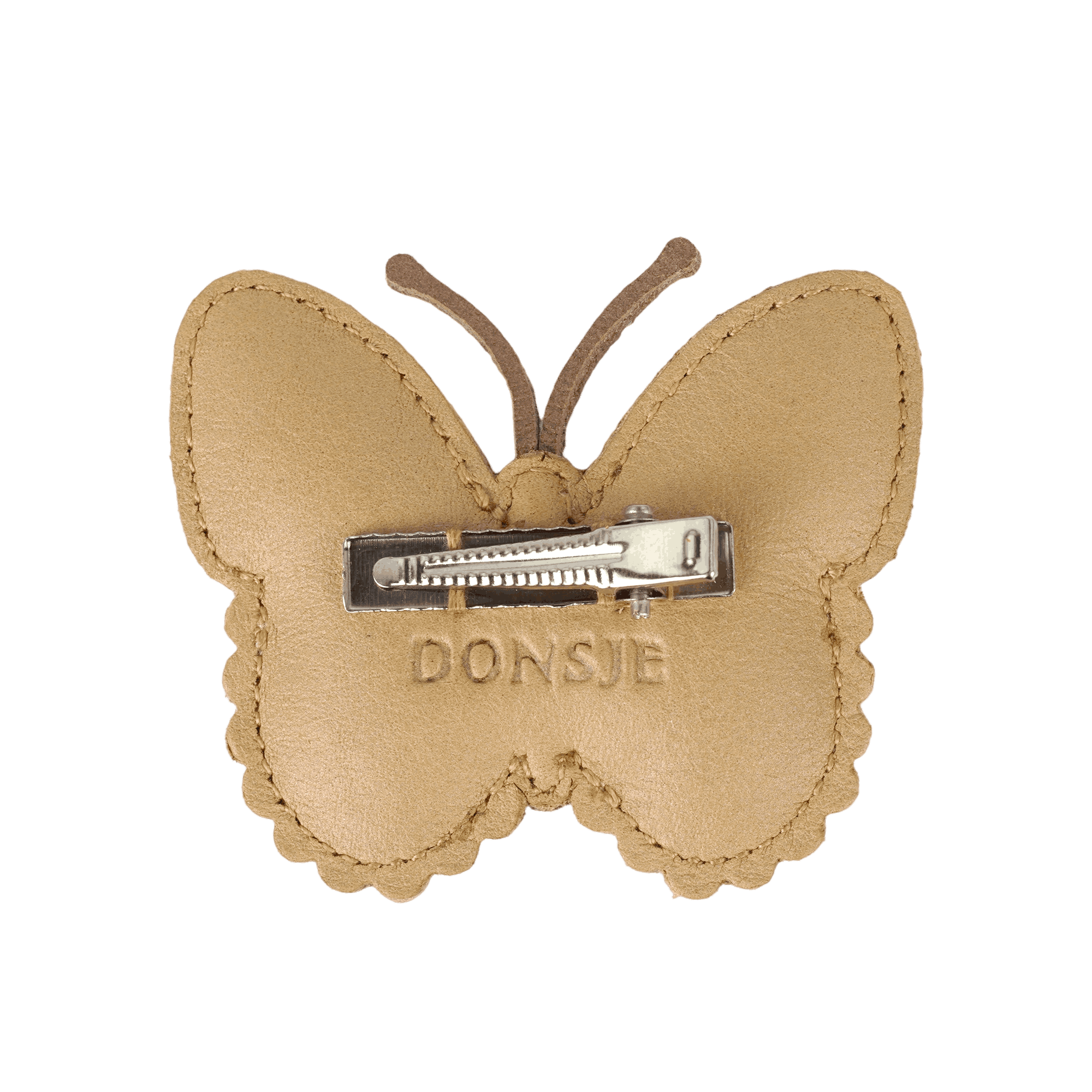 Qalja Clip | Vlinder | Gold Metallic Nubuck