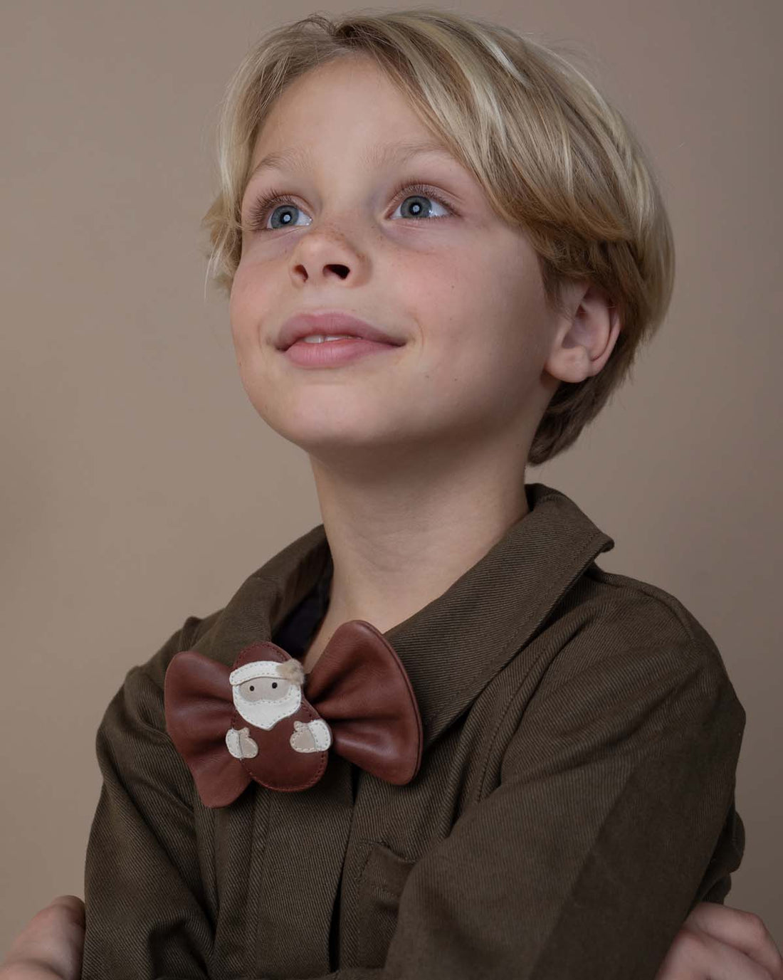 Jery Bow Tie | Santa | Burgundy Classic Leather