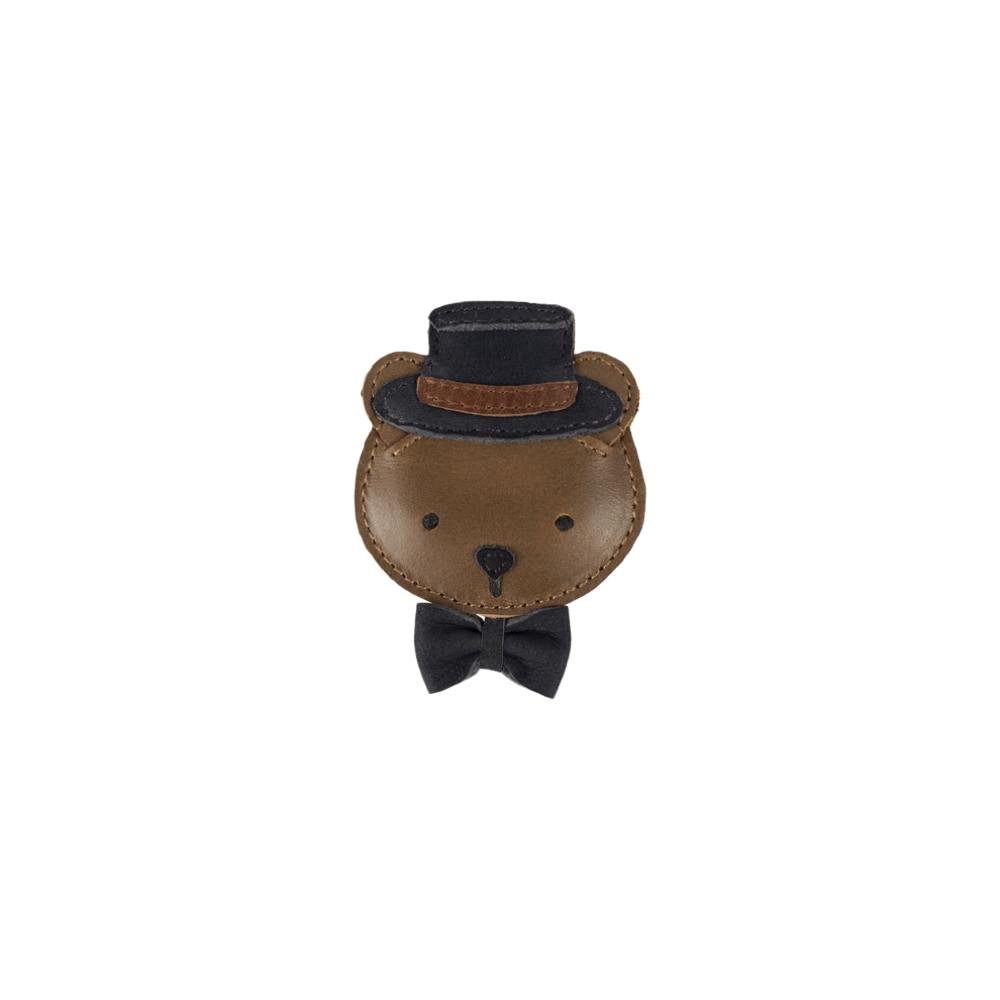 Ceesie Clip | Bear | Cognac Classic Leather
