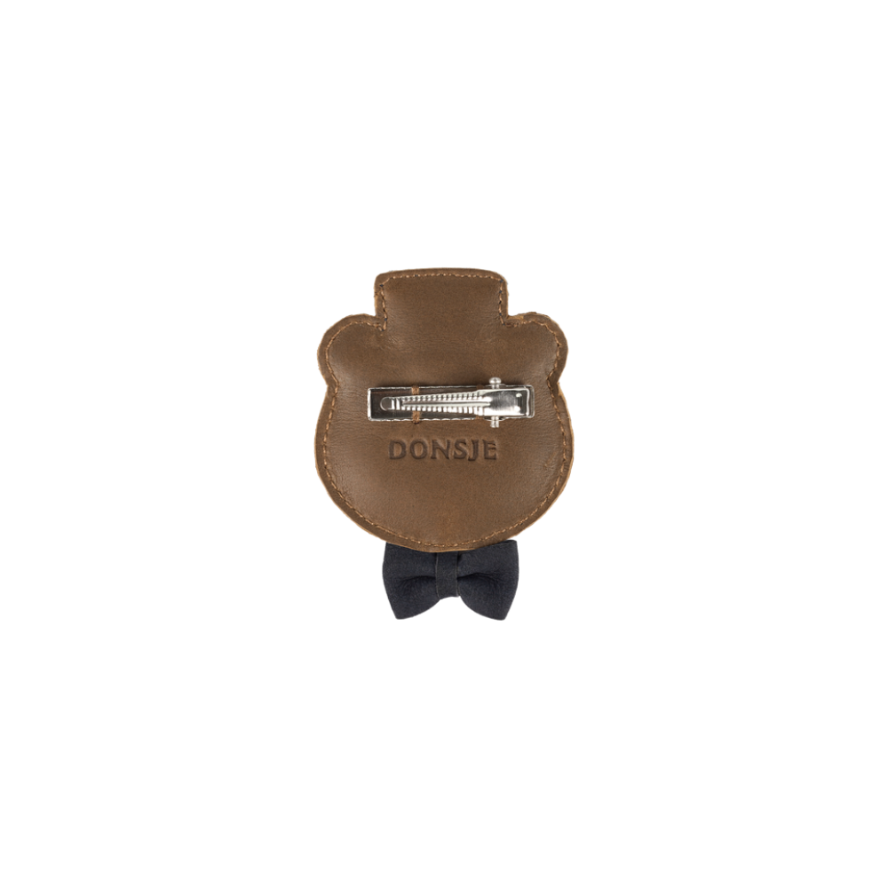 Ceesie Clip | Bear | Cognac Classic Leather