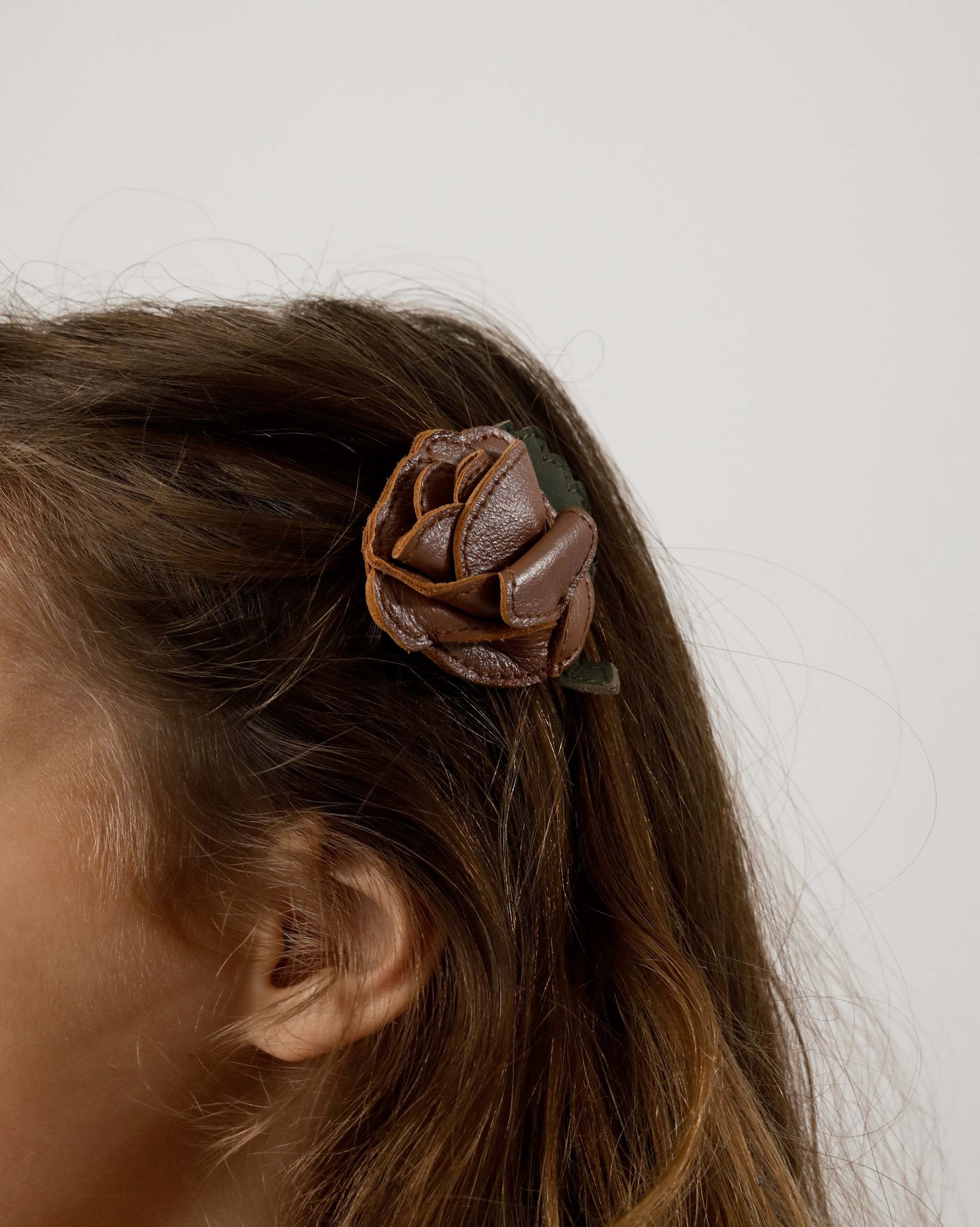 Filoe Clip | Rose | Clay Metallic Leather