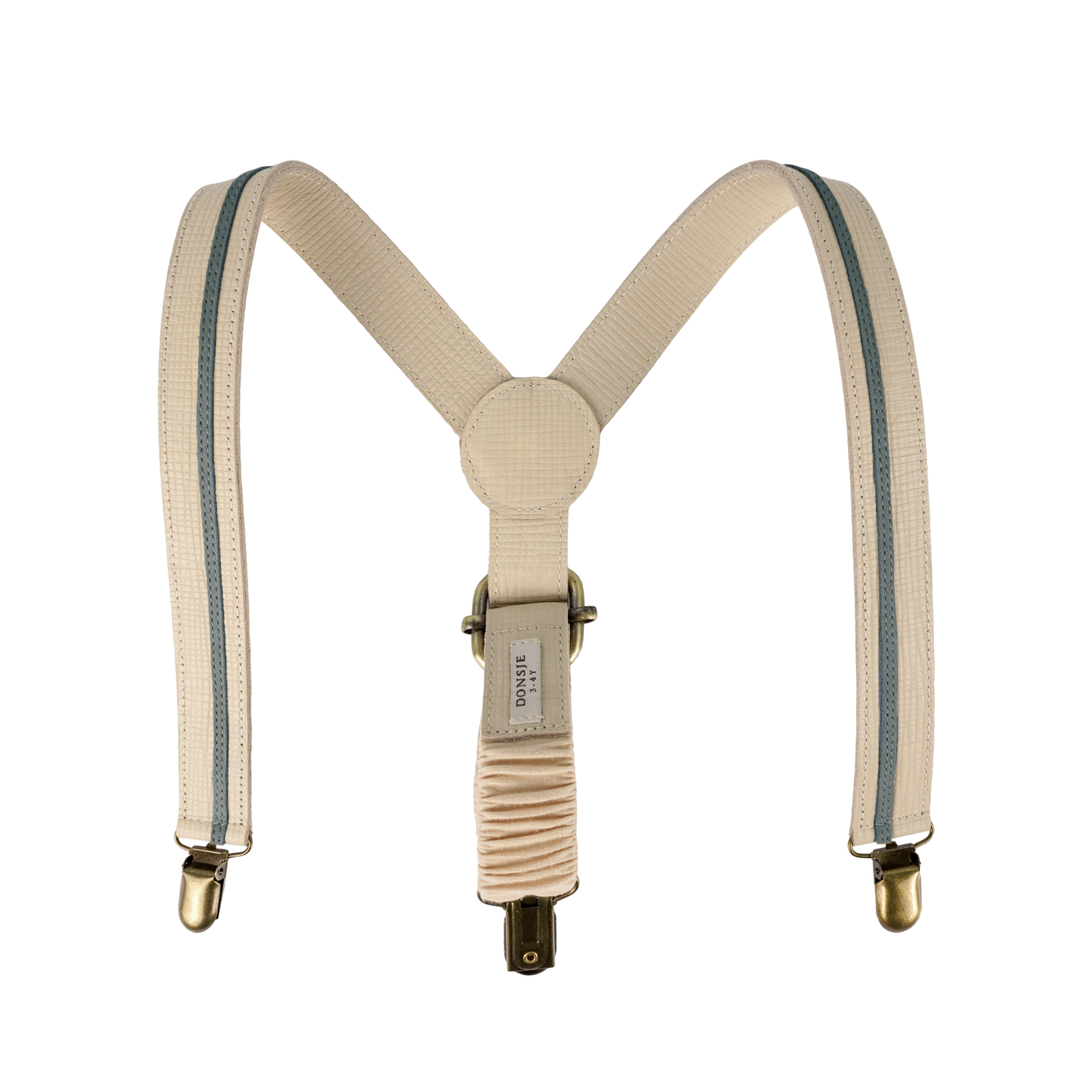 Juless Suspenders | Cream Scored Leather