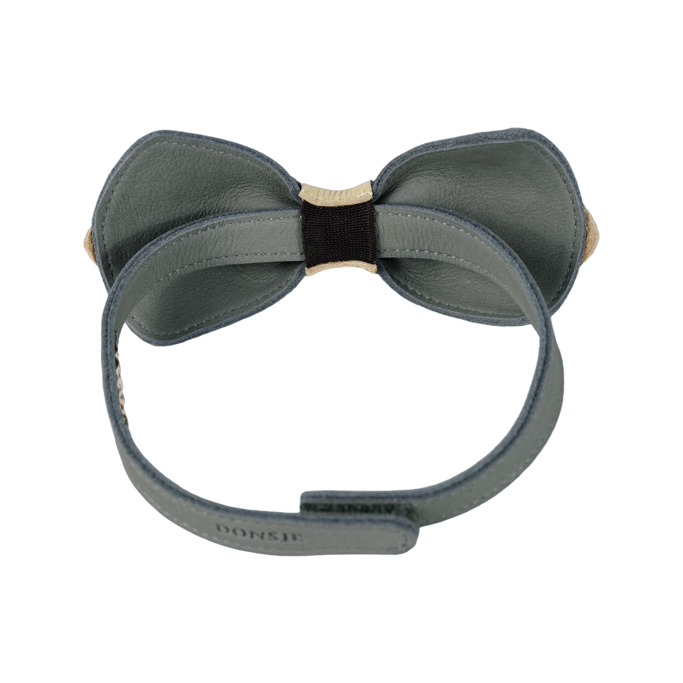 Keesje Bow Tie | Cream Scored Leather