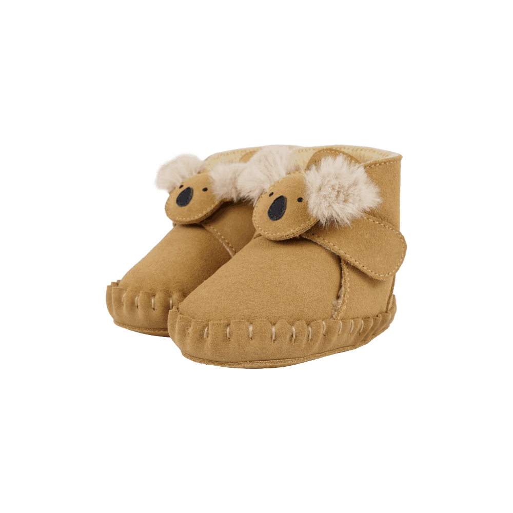 Pouty Booties | Fluffy Koala | Sand Suede